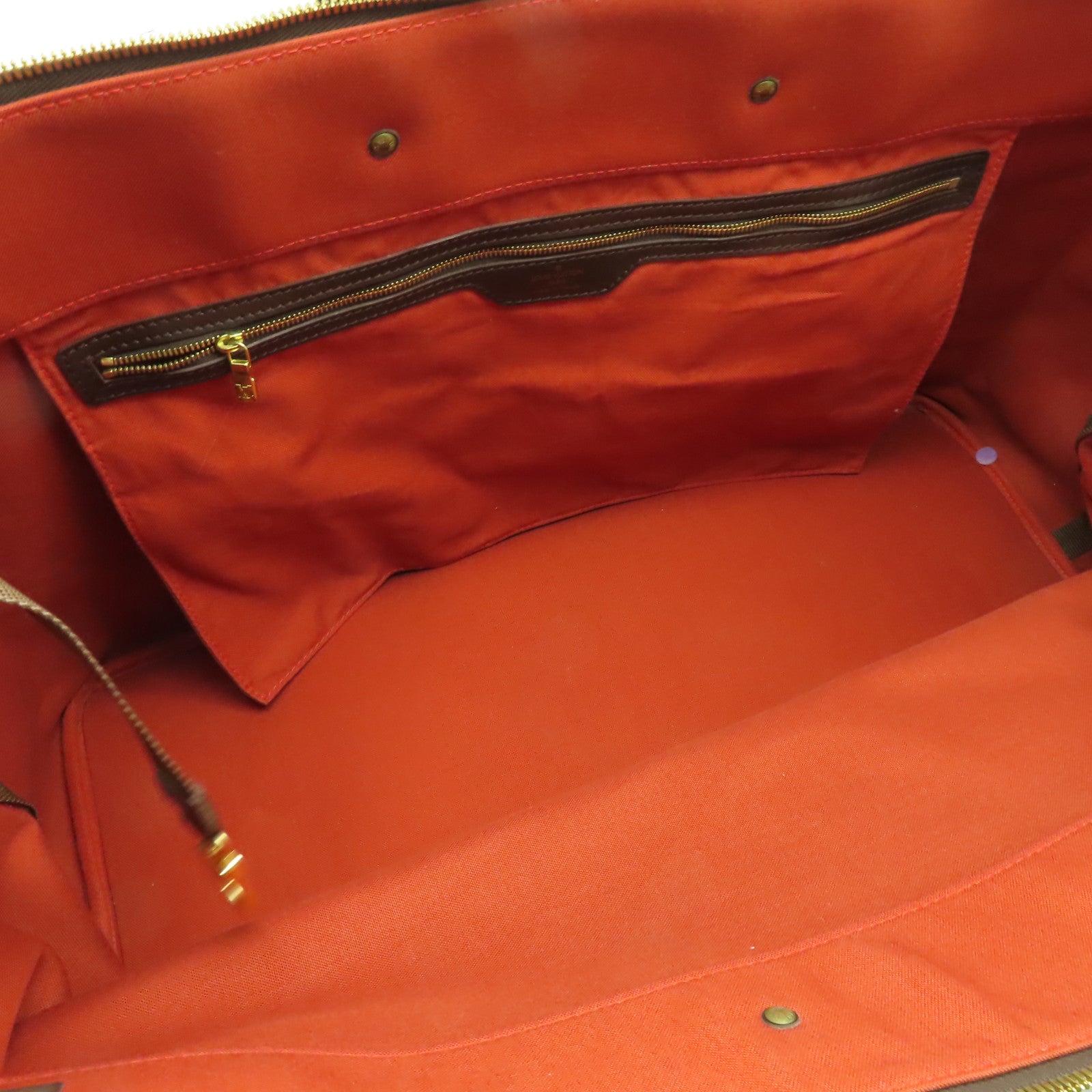 LOUIS VUITTON 【激減優惠】Damier Greenwich GM金扣波士頓包棕色