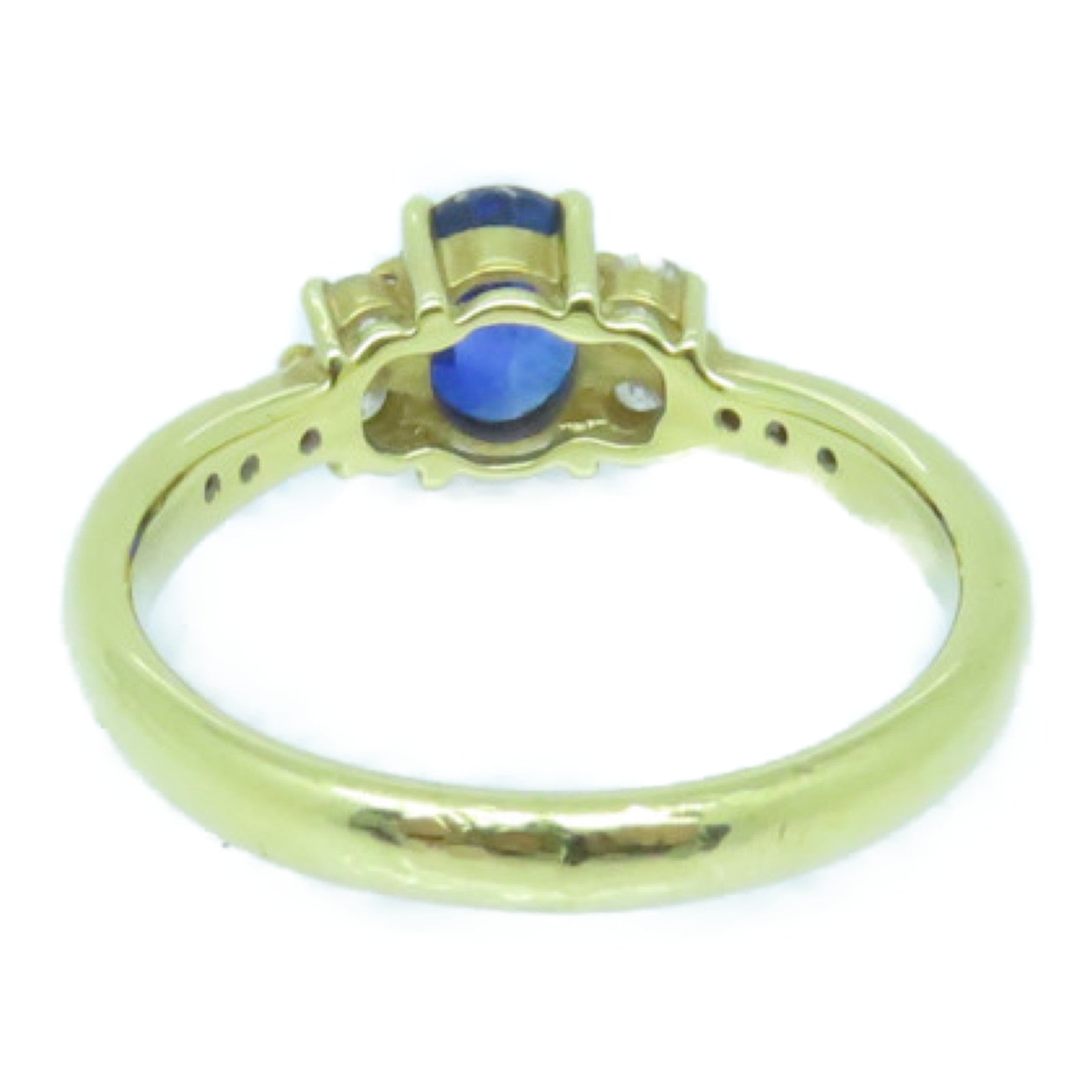 JEWELRY 18K黄金Sapphire Ring蓝宝石戒指US#5.75
