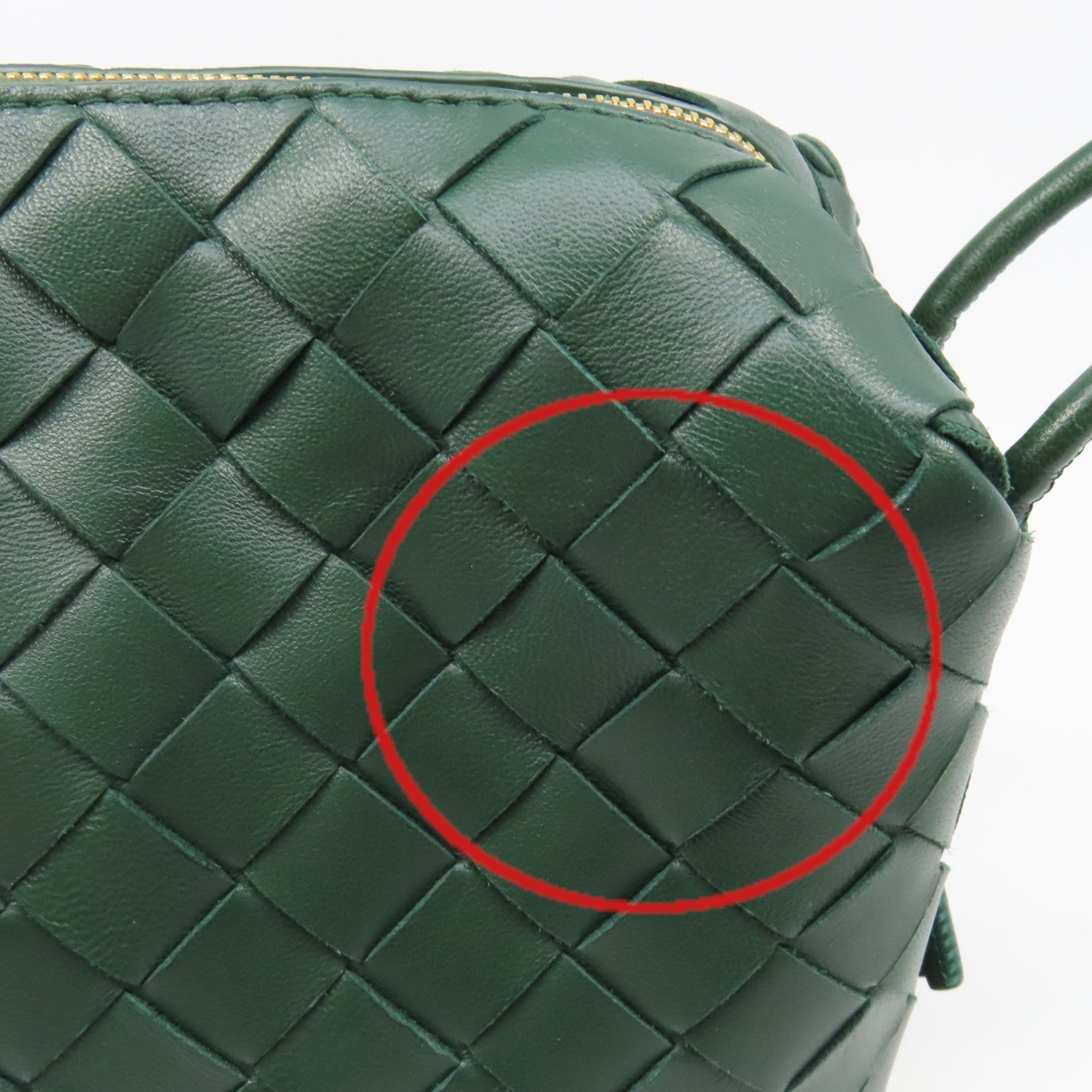 BOTTEGA VENETA 織紋皮革Shoulder Bag肩背袋綠色