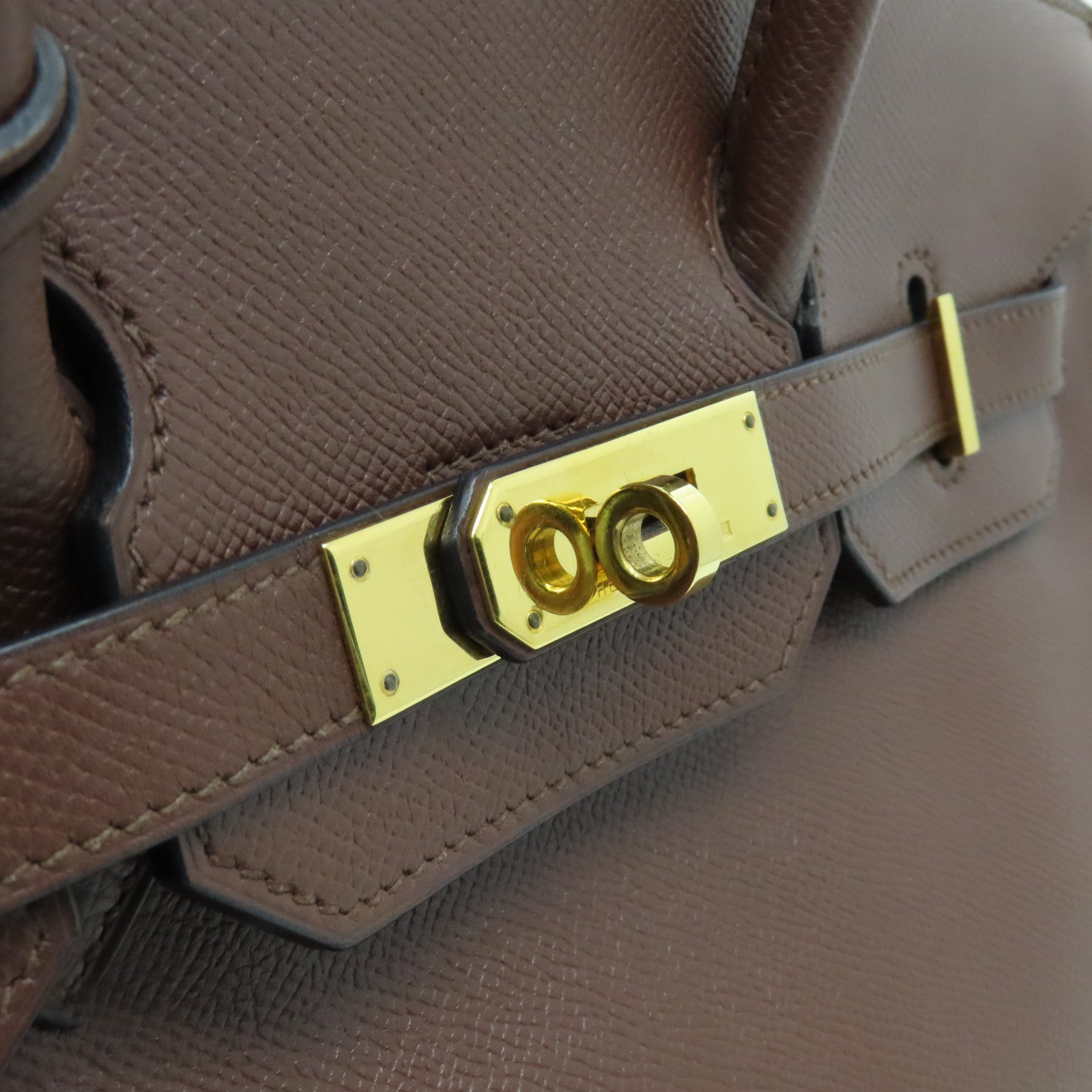 HERMES VGC皮革Birkin 35金扣手挽袋啡色