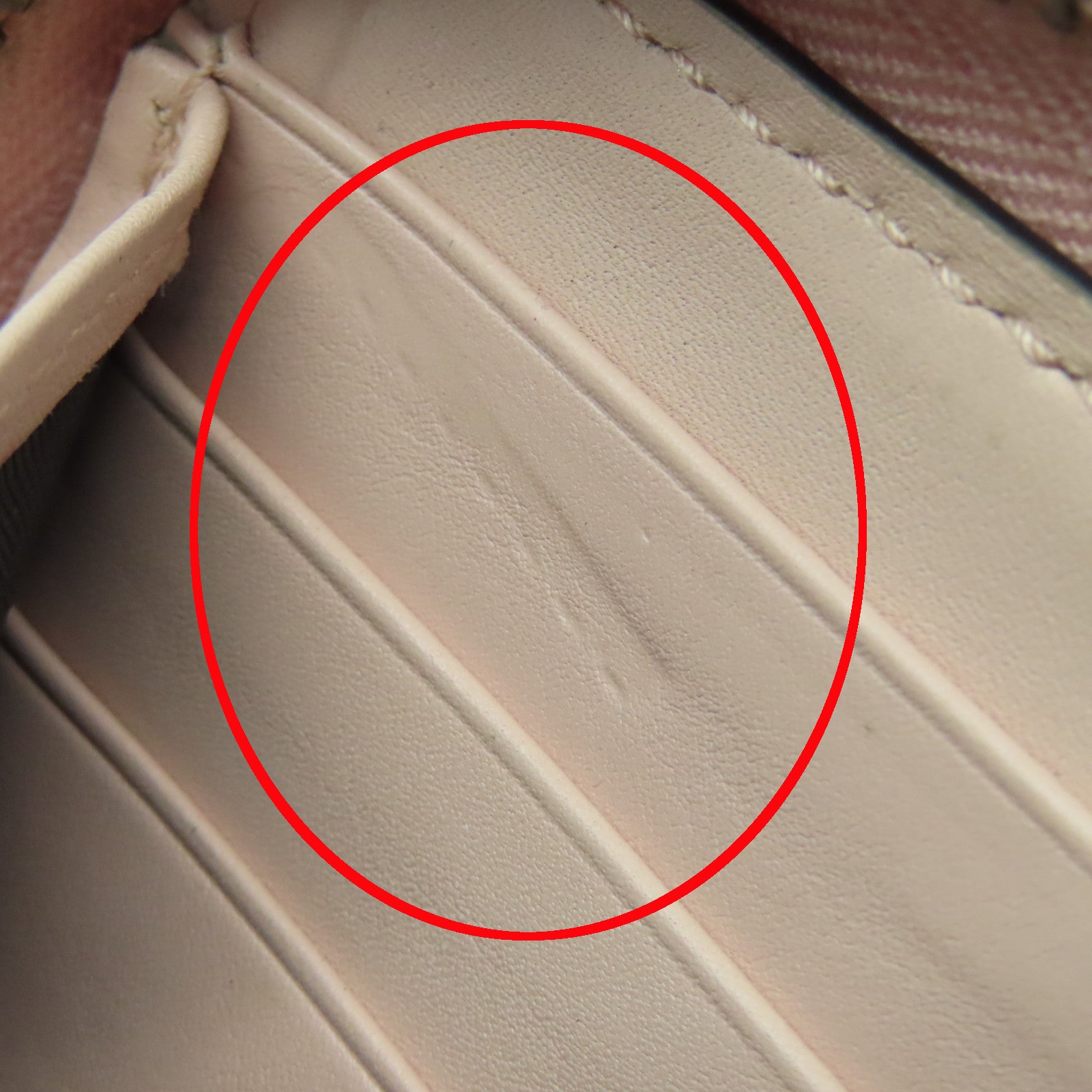 GUCCI 斜纹牛皮皮革Marmont Wallet金扣长钱包粉红色