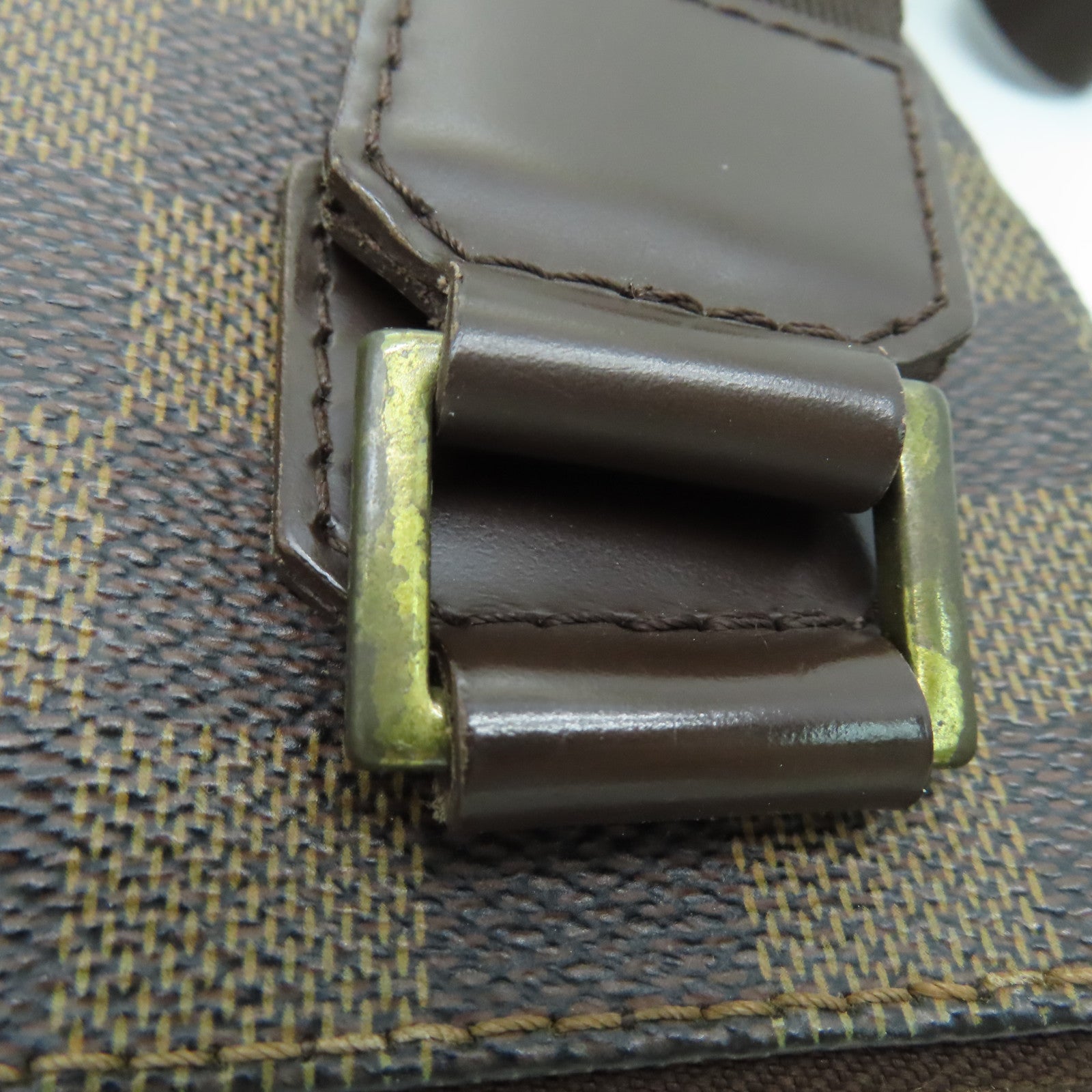 LOUIS VUITTON Damier Pochette Bosphore Shoulder Bag金扣肩背袋啡色