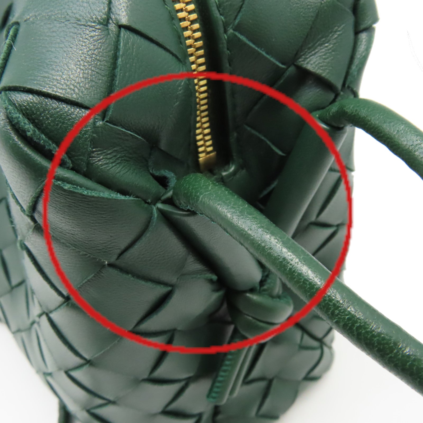 BOTTEGA VENETA 織紋皮革Shoulder Bag肩背袋綠色