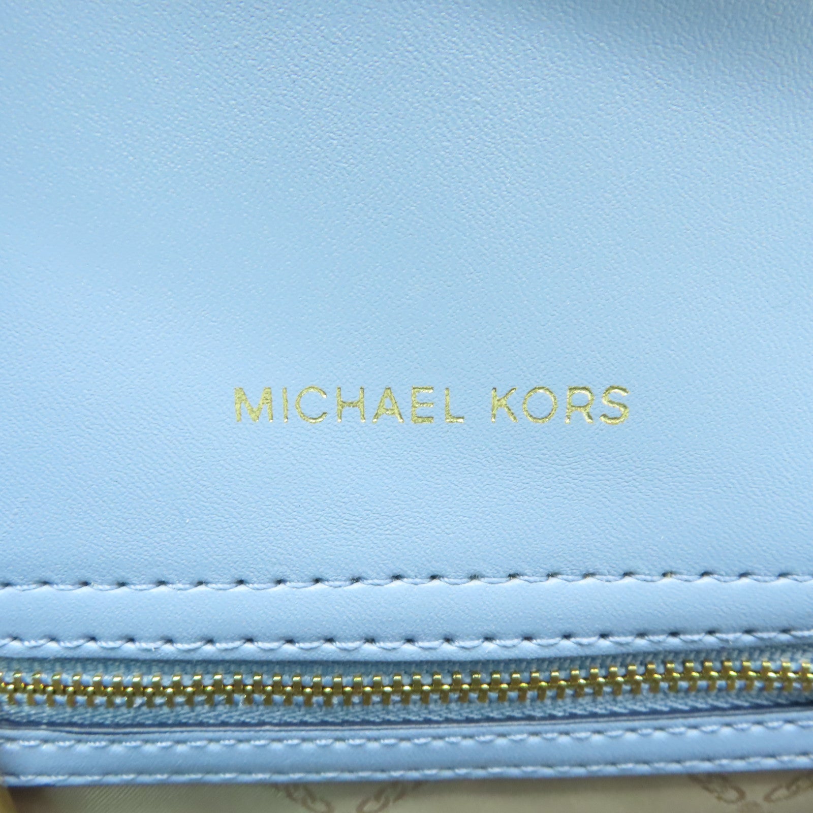 Michael Kors 牛皮皮革2way Shoulder Bag金扣手挽肩背兩用袋藍色