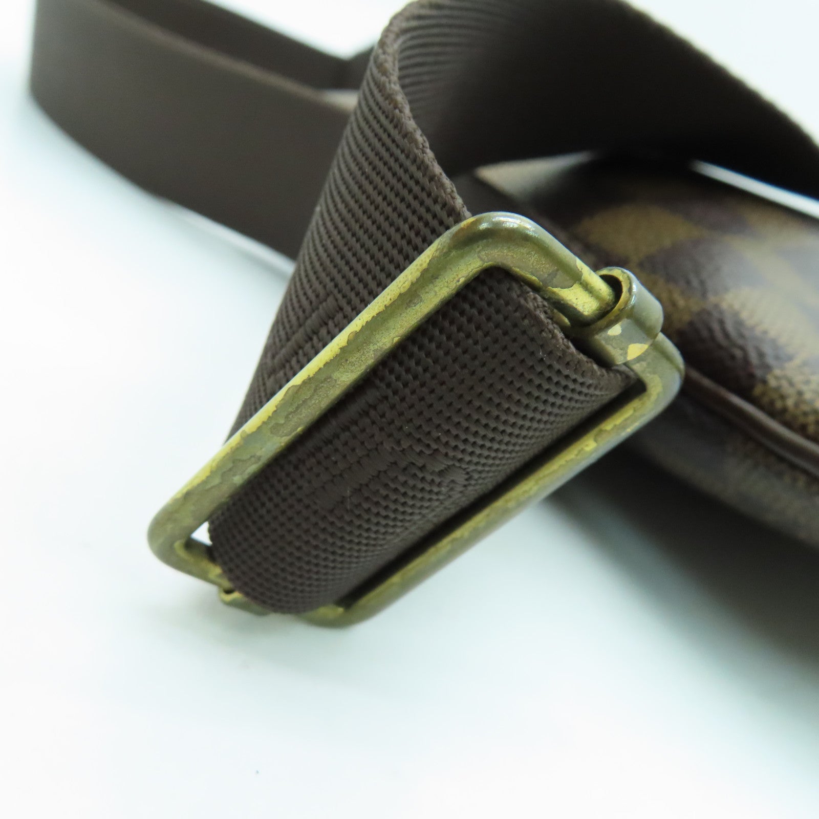 LOUIS VUITTON Damier Pochette Bosphore Shoulder Bag金扣肩背袋啡色