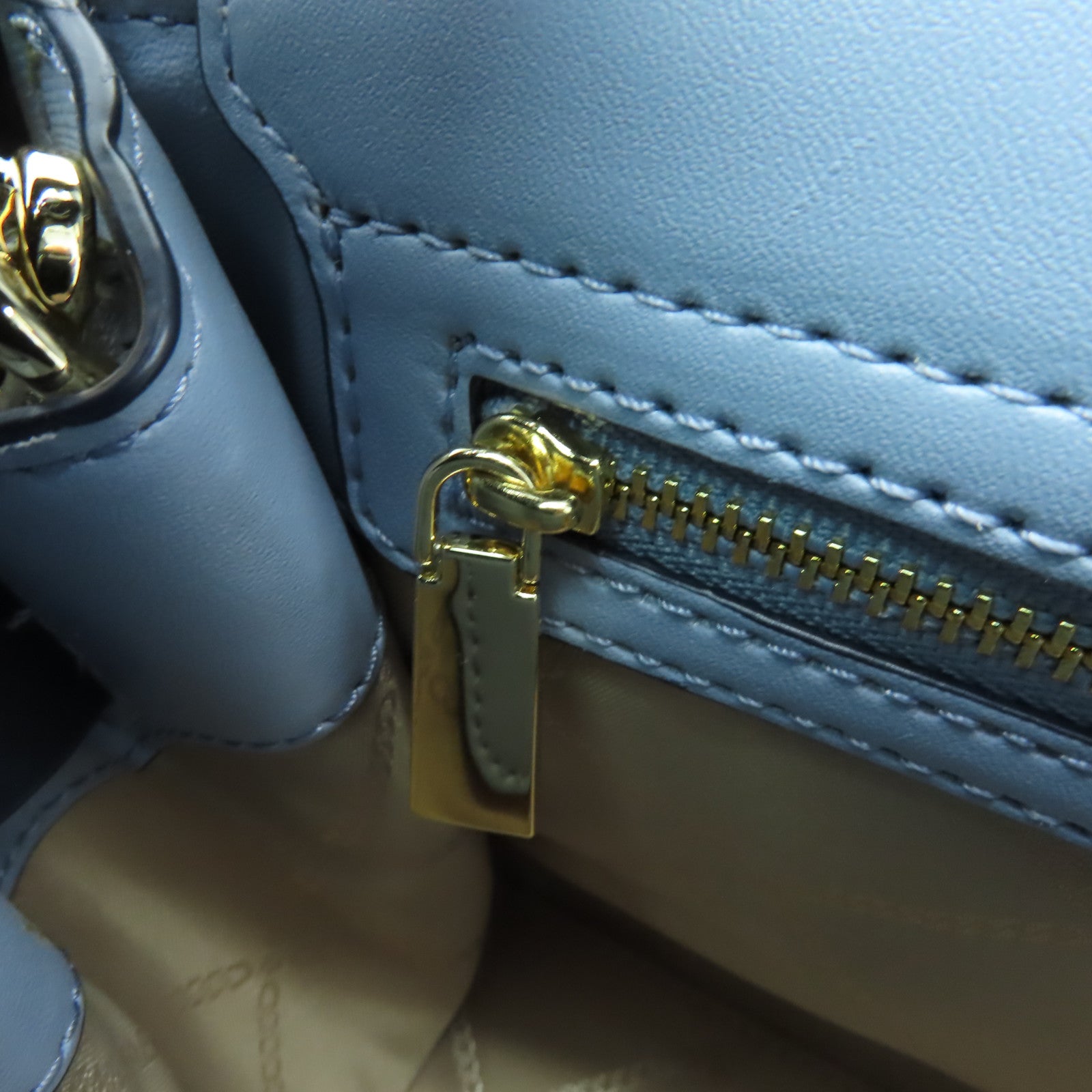 Michael Kors 牛皮皮革2way Shoulder Bag金扣手挽肩背兩用袋藍色