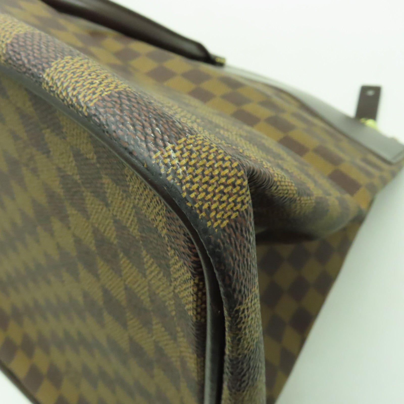 LOUIS VUITTON 【激減優惠】Damier Greenwich GM金扣波士頓包棕色