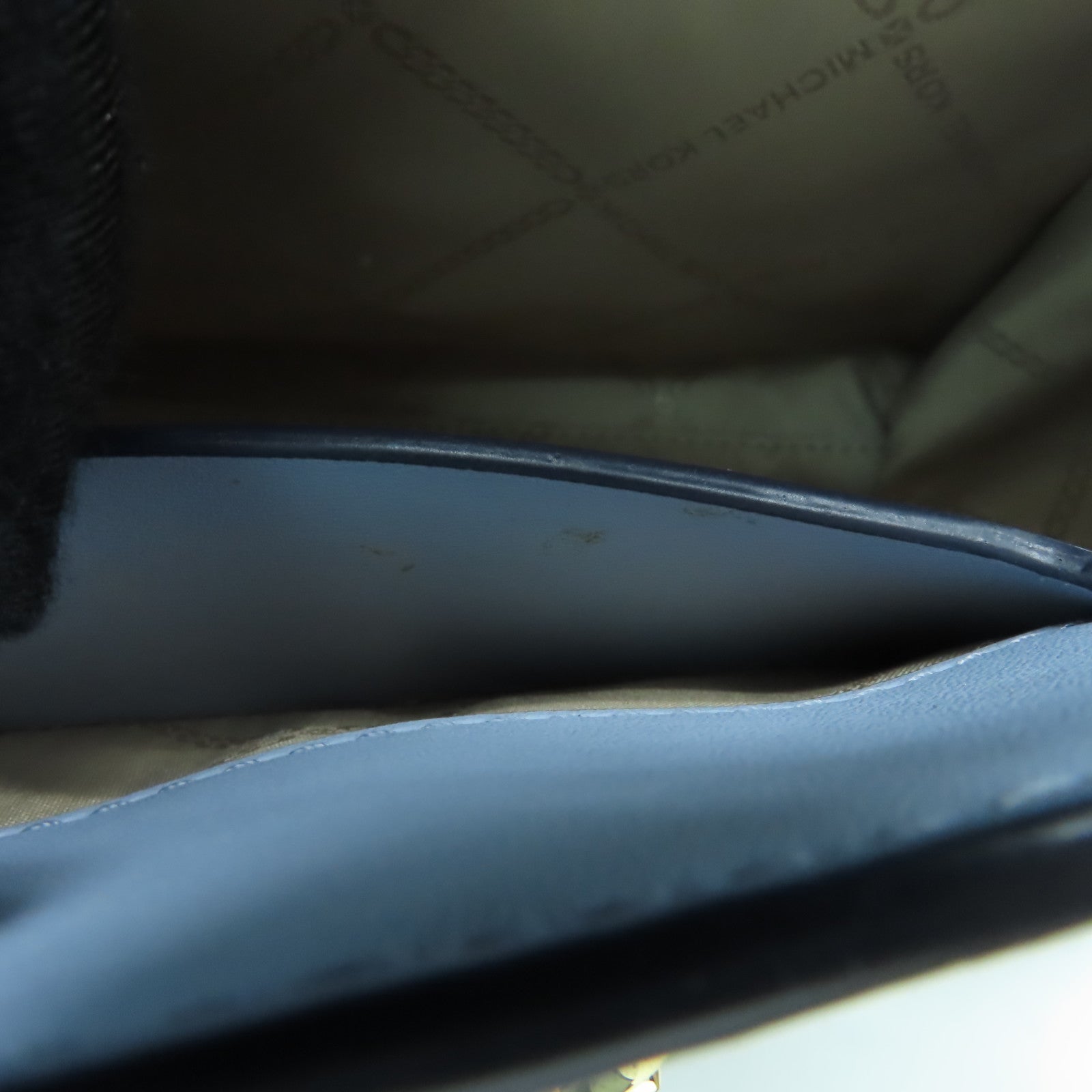 Michael Kors 牛皮皮革2way Shoulder Bag金扣手挽肩背兩用袋藍色