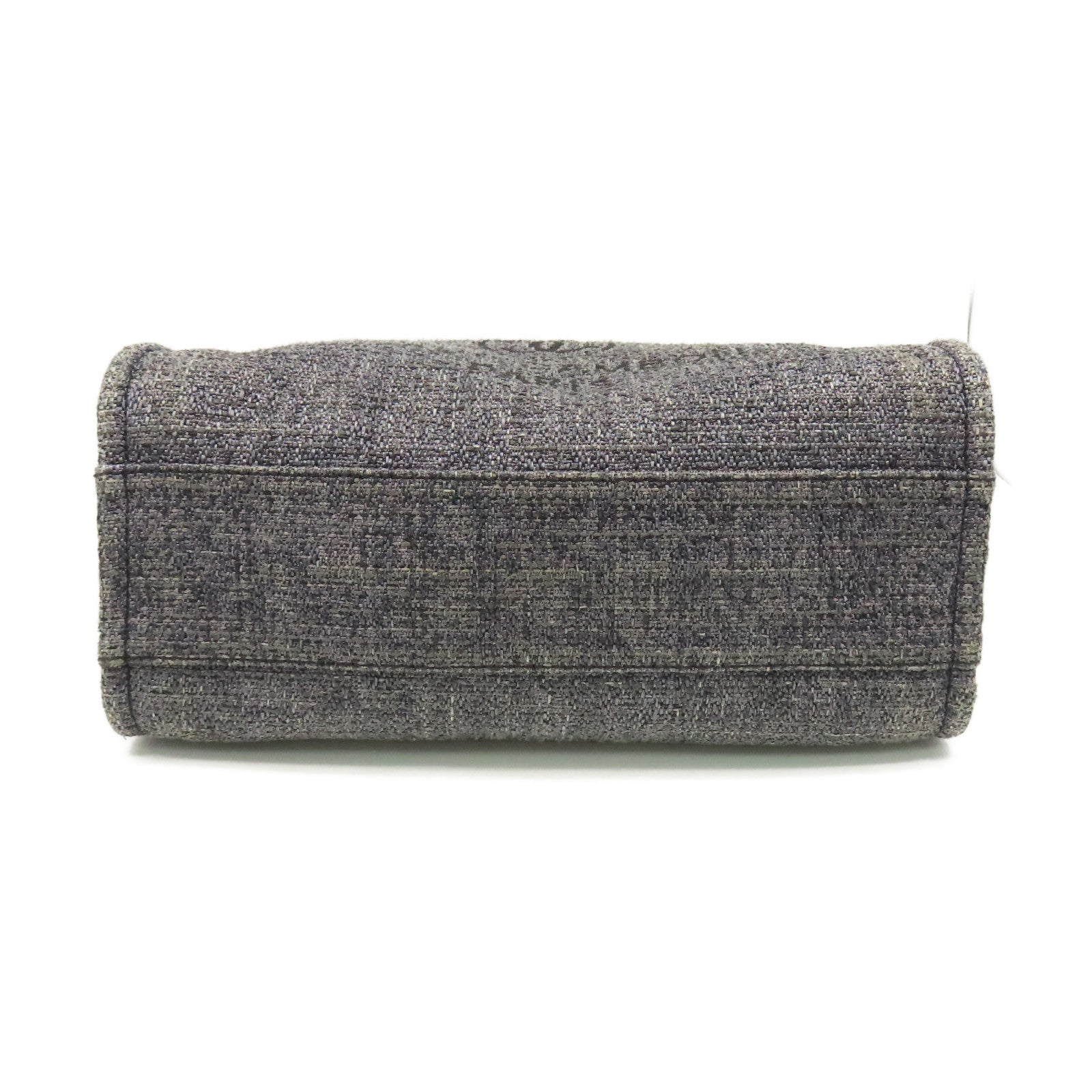 CHANEL 帆布Tote Bag金扣肩背袋碳灰色