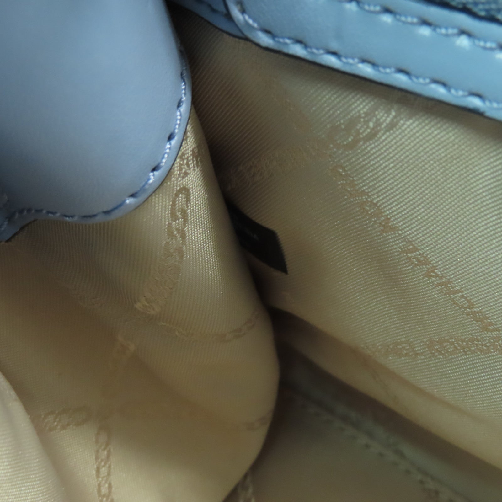 Michael Kors 牛皮皮革2way Shoulder Bag金扣手挽肩背兩用袋藍色