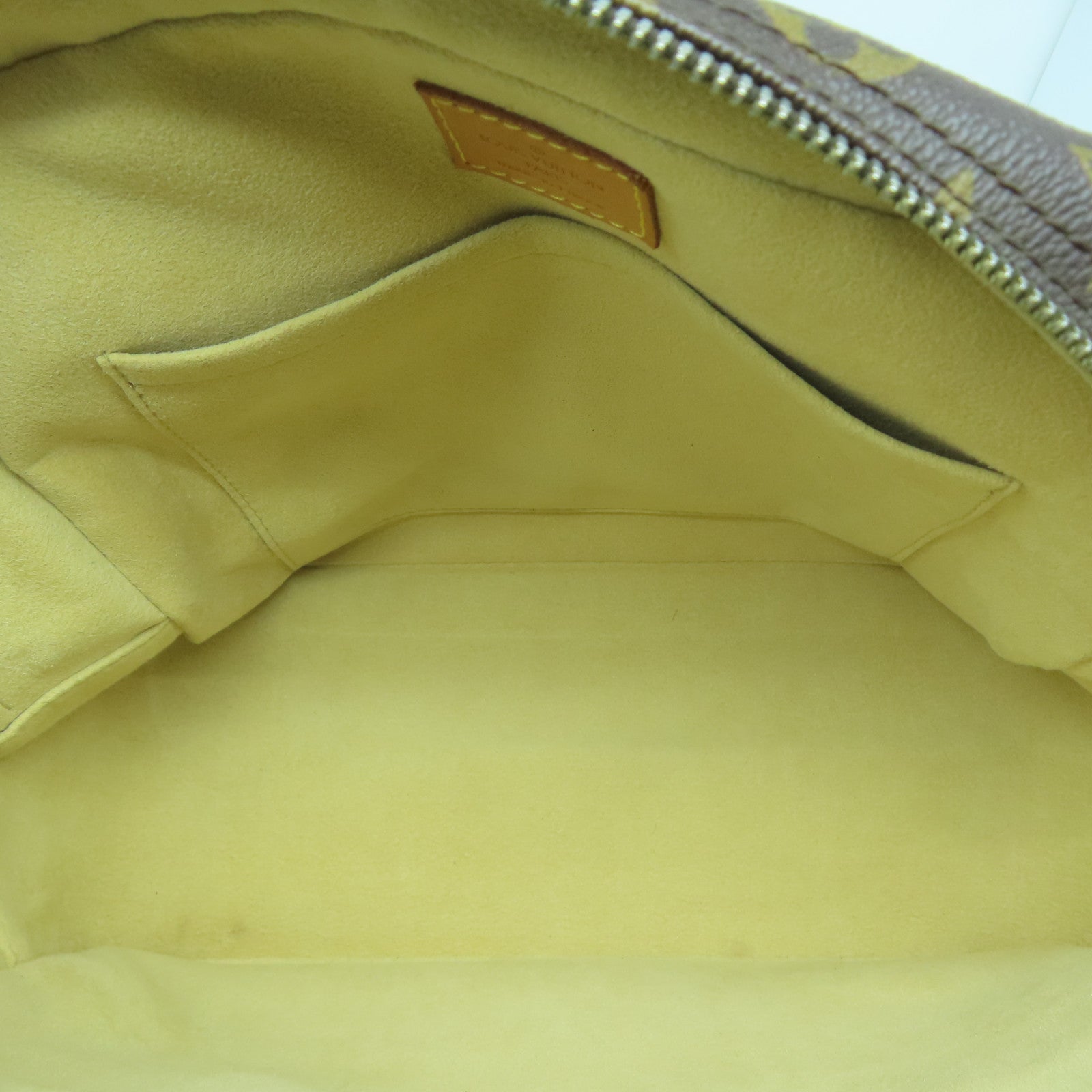 LOUIS VUITTON Monogram Manhattan PM金扣手挽袋棕色