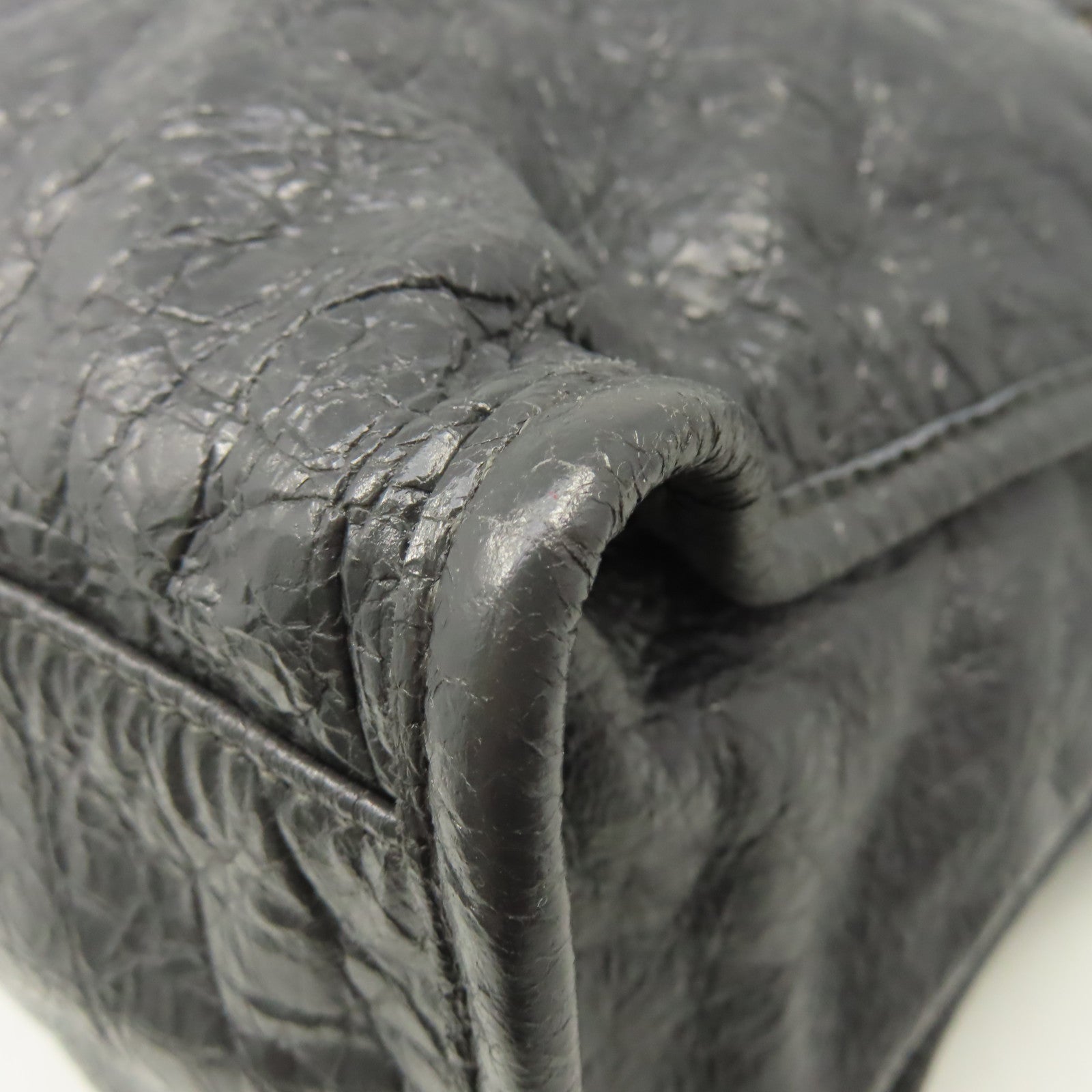 BALENCIAGA 牛皮皮革City 2Way Shoulder Bag手挽肩背兩用袋碳灰色
