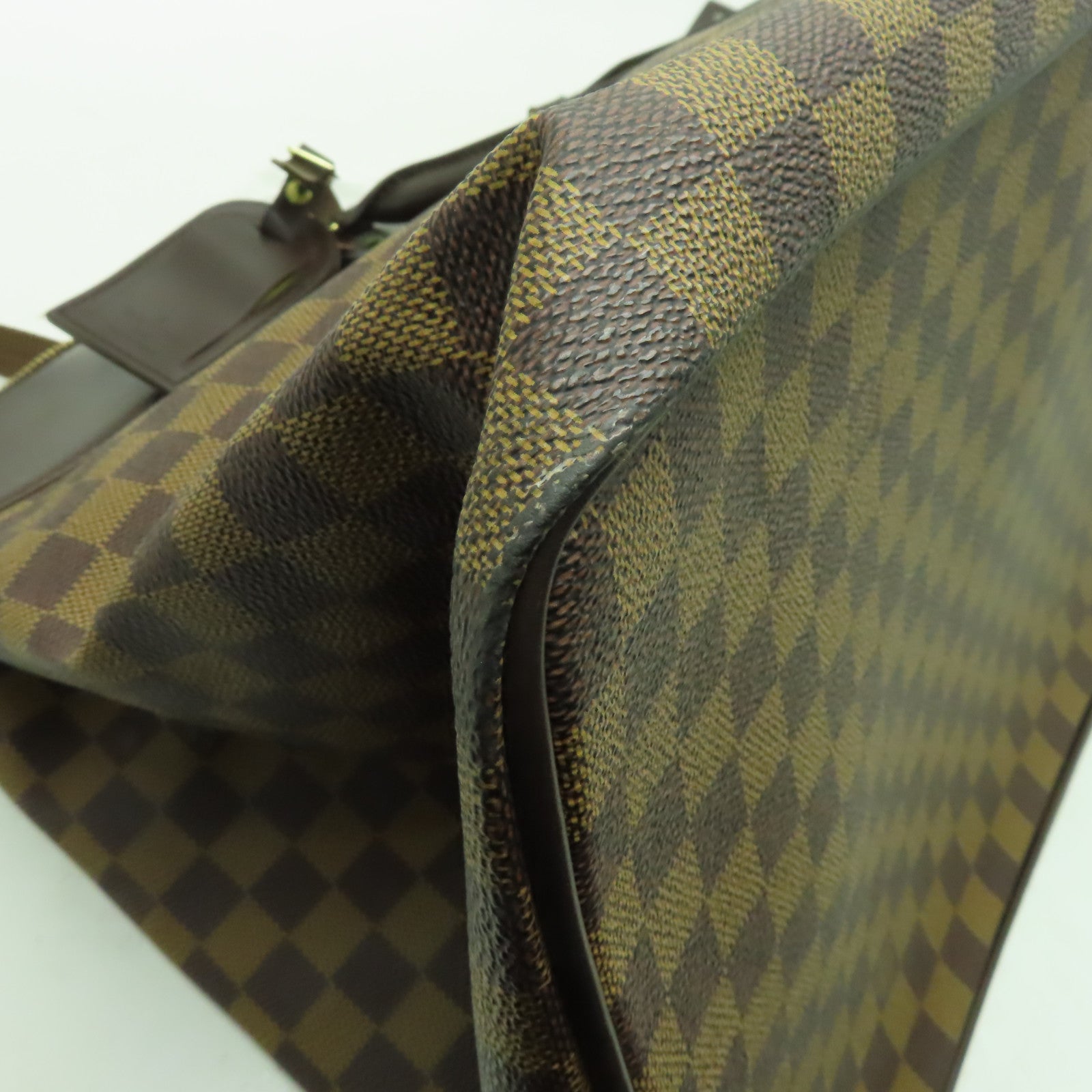 LOUIS VUITTON 【激減優惠】Damier Greenwich GM金扣波士頓包棕色