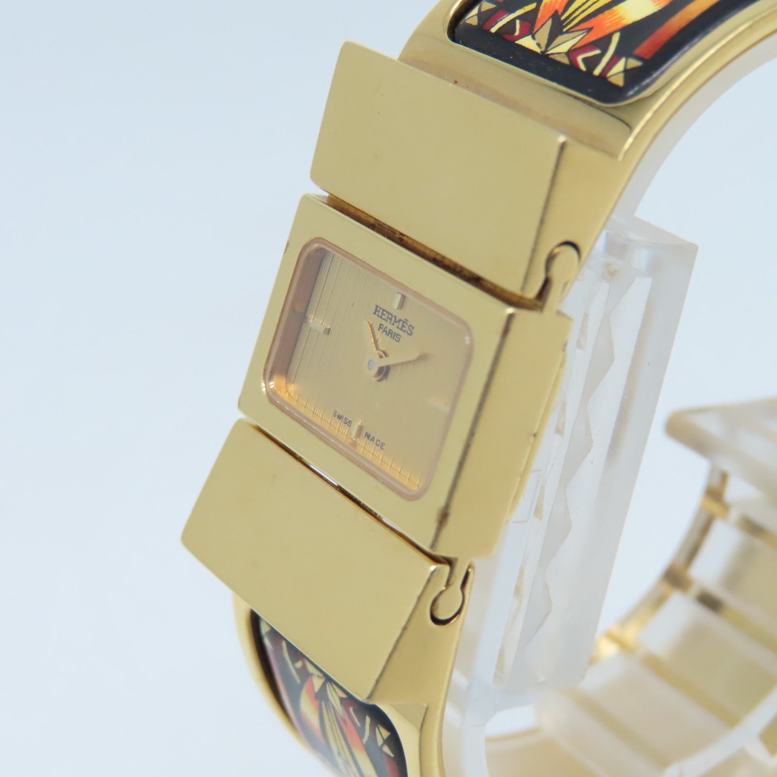 HERMES Loque Watch不锈钢手表石英机芯金色