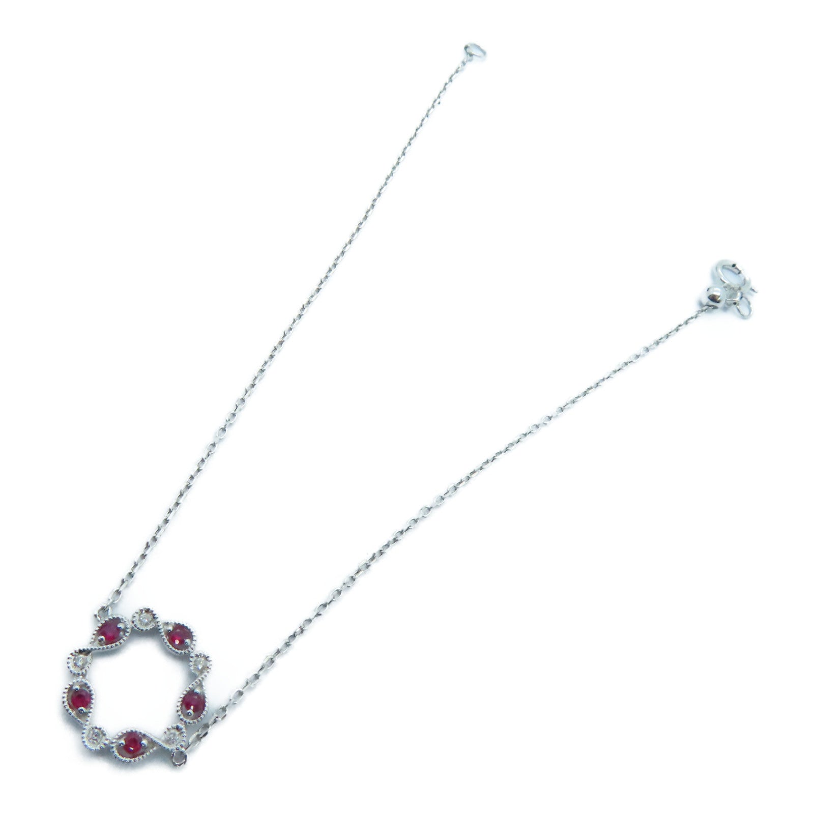 JEWELRY 18K白金Diamond / Ruby Bracelet 0.02ct鑽石0.07ct紅寶石手鏈