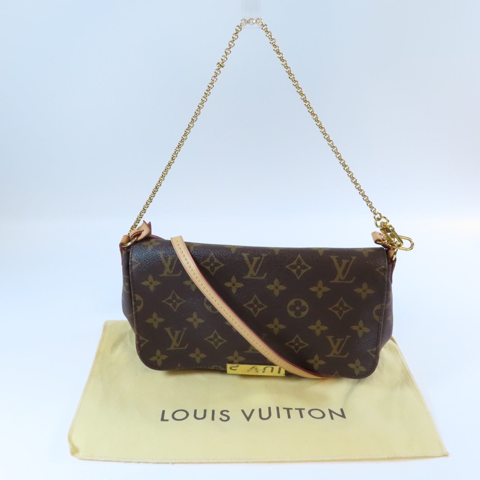 LOUIS VUITTON Monogram Favorite MM金扣手挽肩背兩用袋啡色