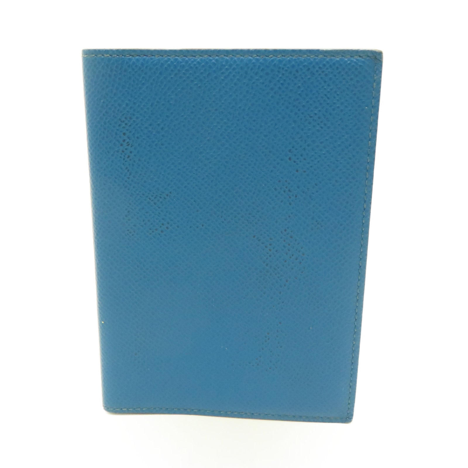 HERMES Epsom皮革Passport Case護照套綠藍色