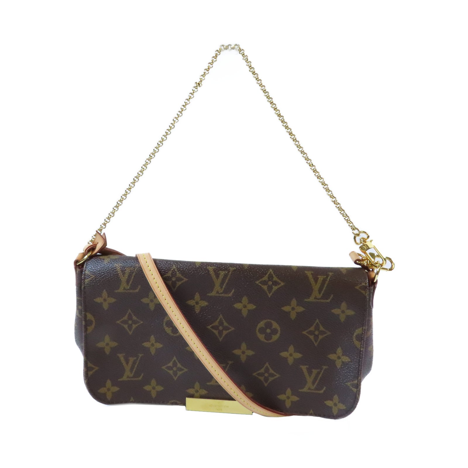 LOUIS VUITTON Monogram Favorite MM金扣手挽肩背兩用袋啡色