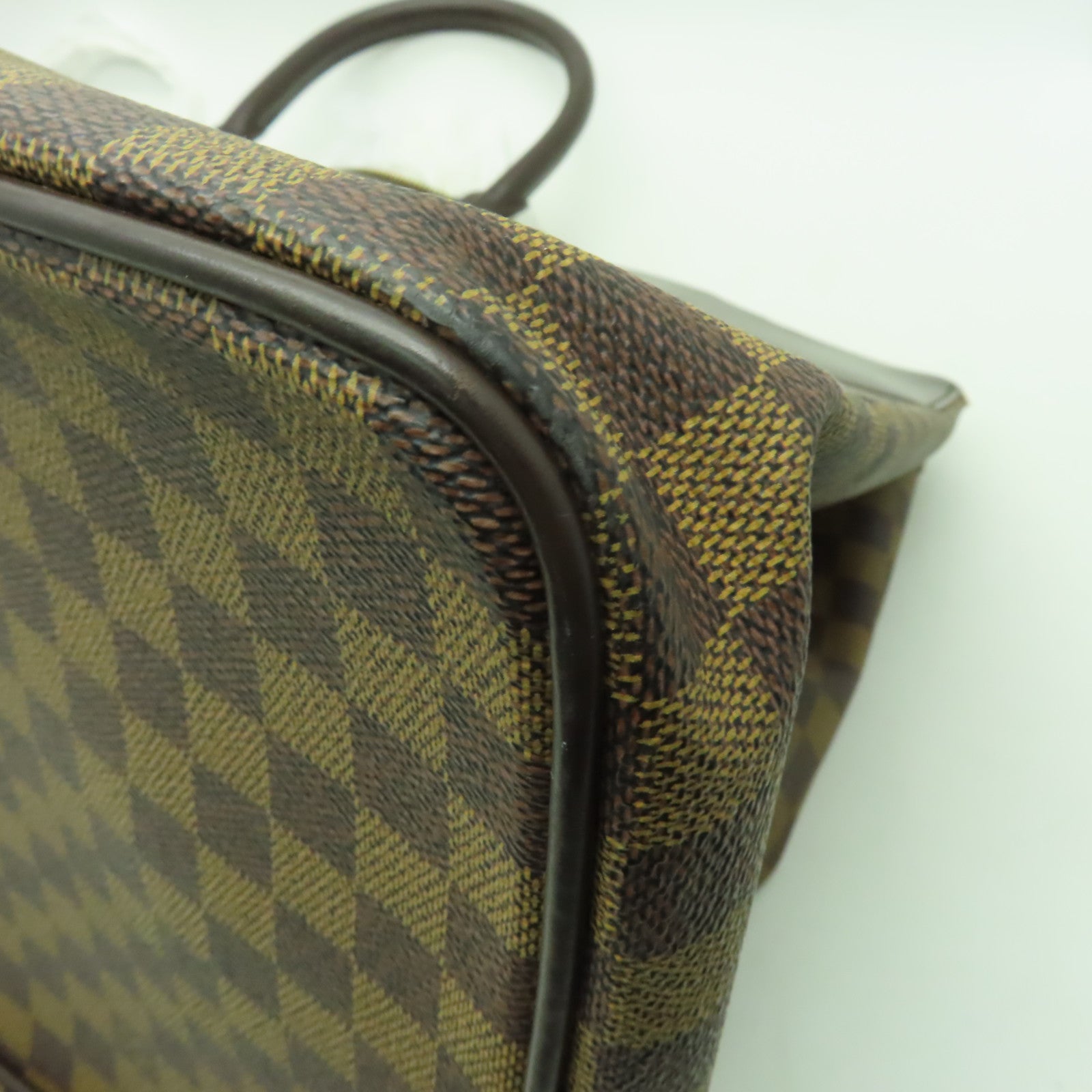 LOUIS VUITTON 【激減優惠】Damier Greenwich GM金扣波士頓包棕色