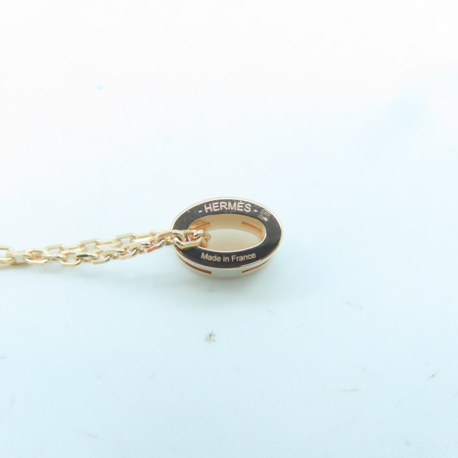 HERMES 金属Pop H Necklace项链灰色/金色