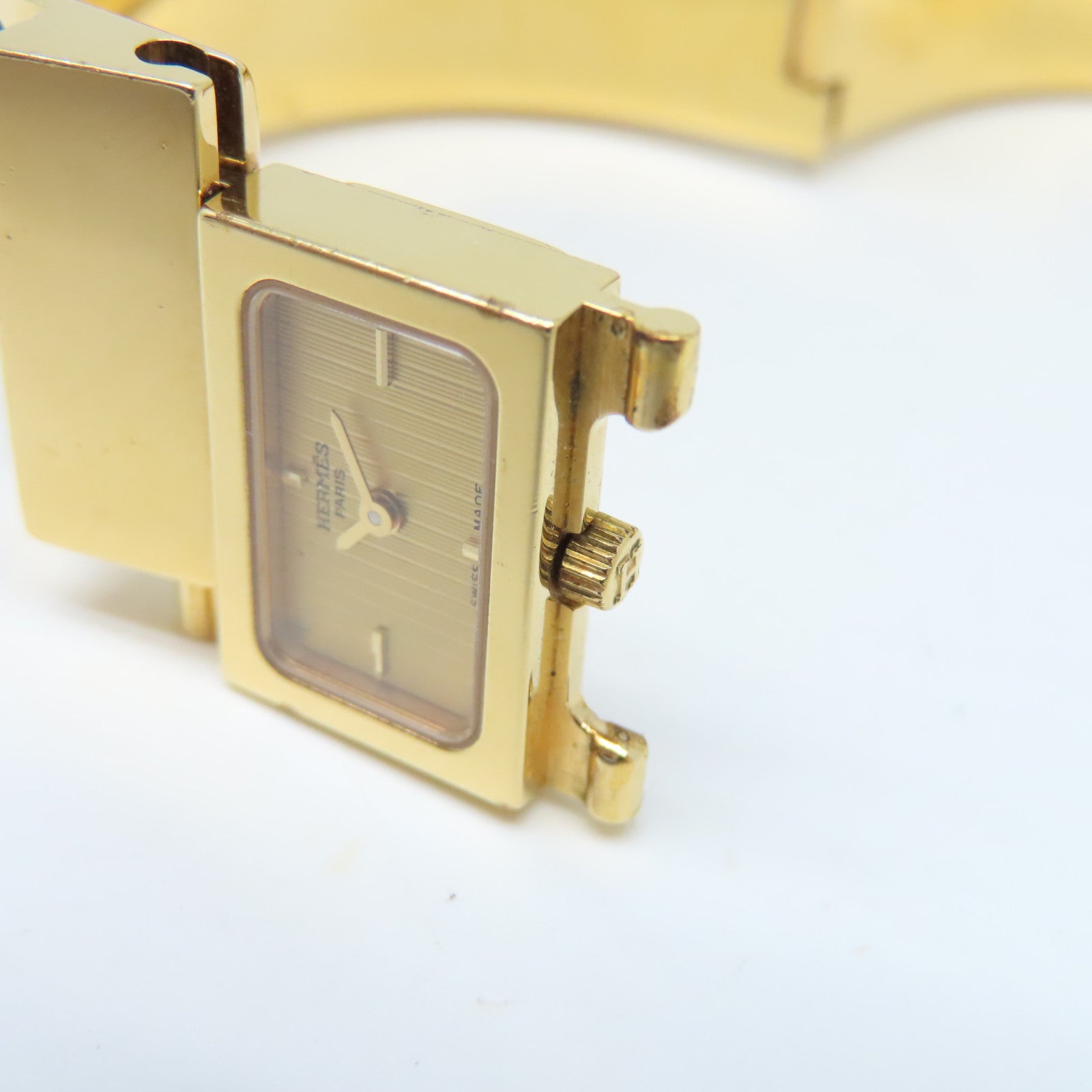 HERMES Loque Watch不锈钢手表石英机芯金色