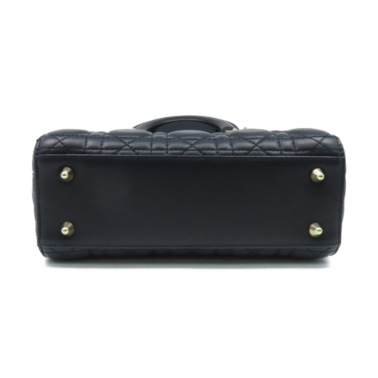 Dior 羊皮皮革Lady Dior My ABCDior 2Way Shoulder Bag手挽肩背兩用袋深藍色