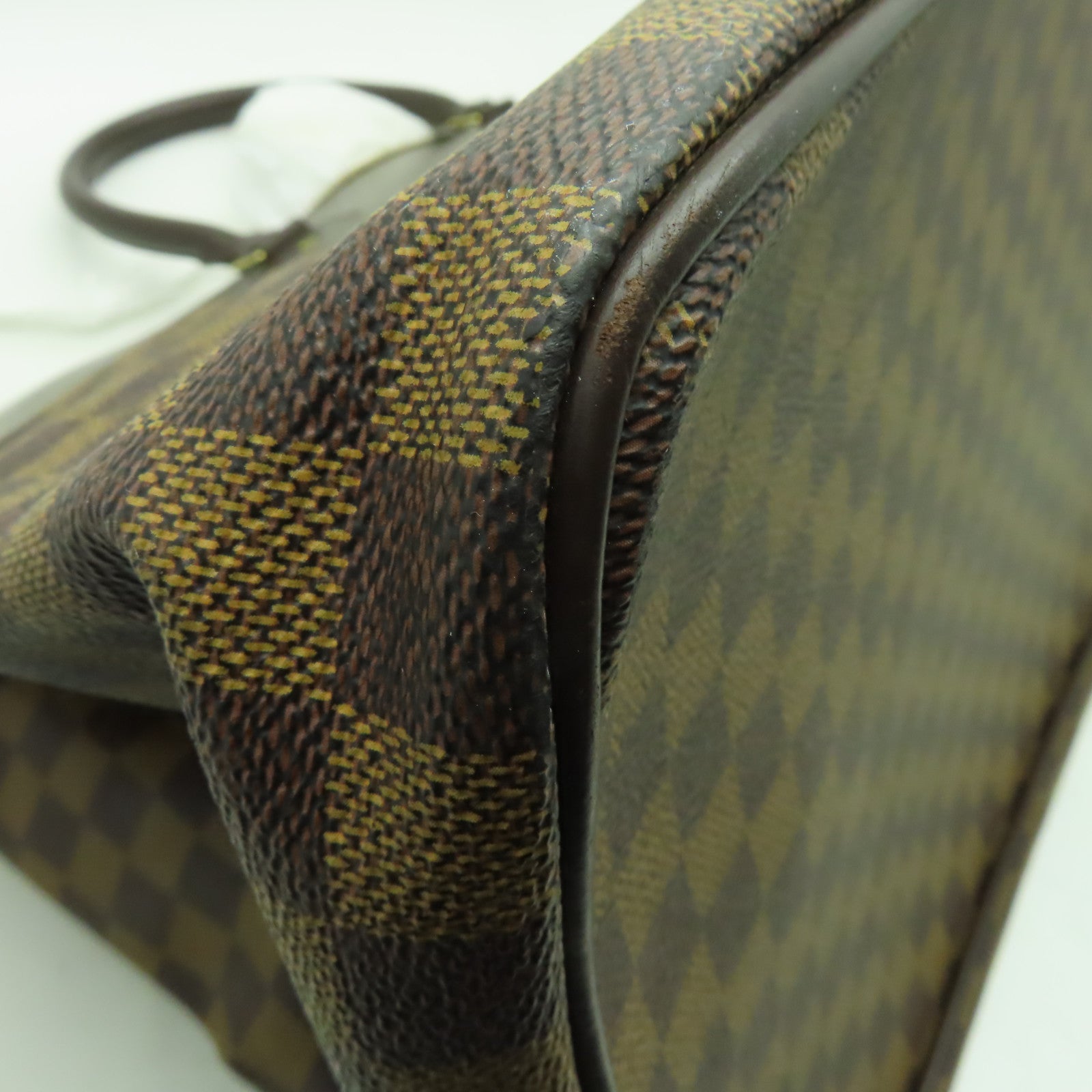 LOUIS VUITTON 【激減優惠】Damier Greenwich GM金扣波士頓包棕色