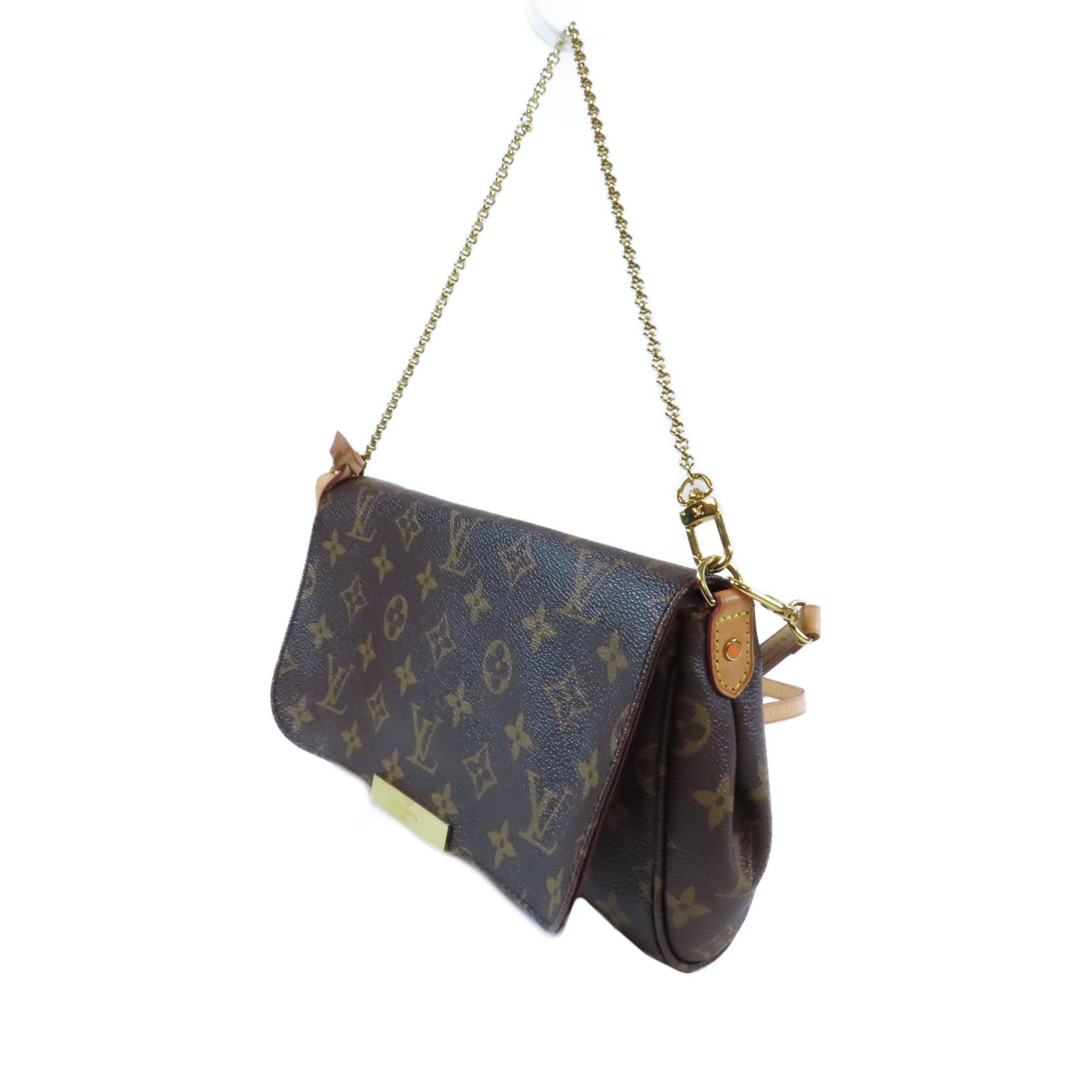 LOUIS VUITTON Monogram Favorite MM金扣手挽肩背兩用袋啡色