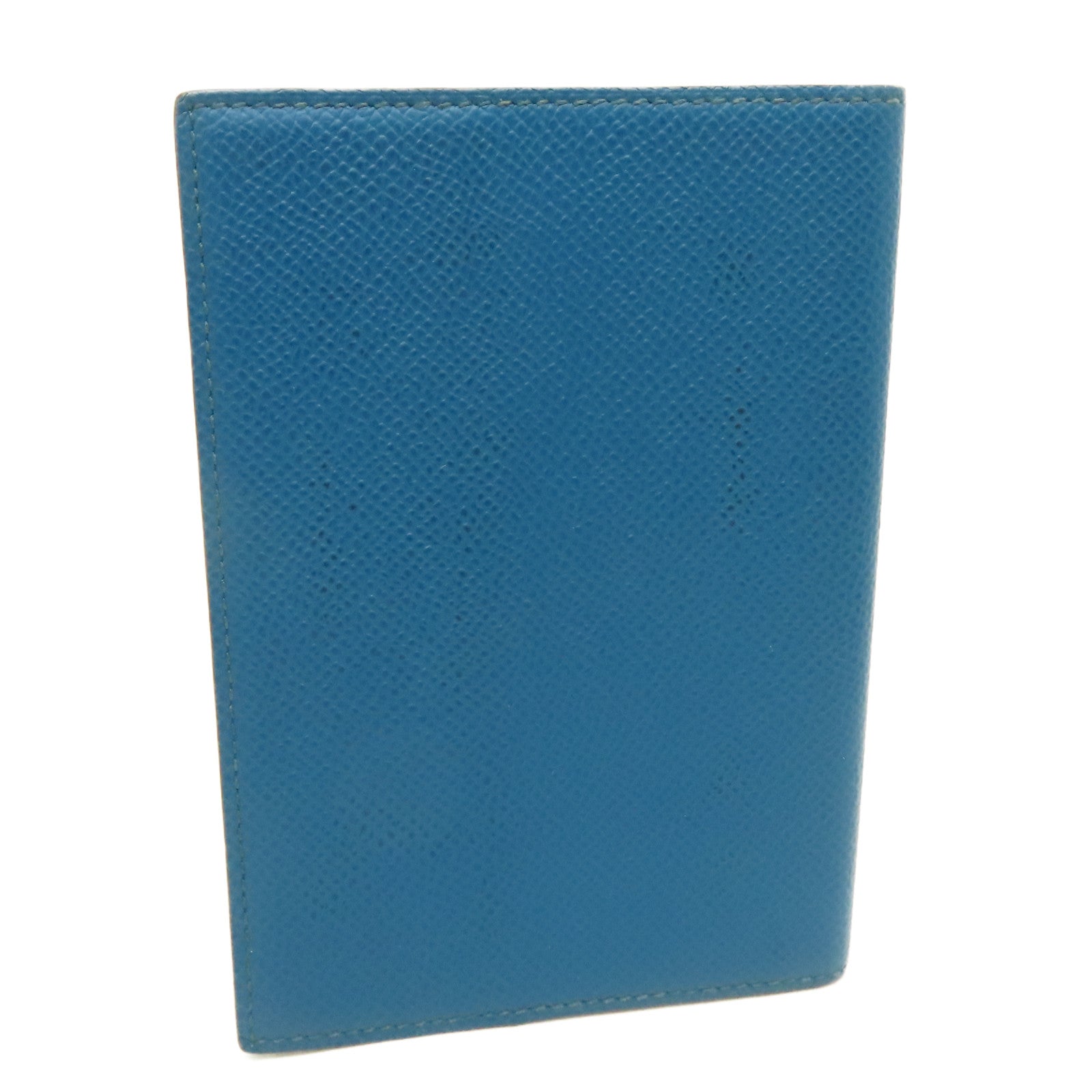 HERMES Epsom皮革Passport Case護照套綠藍色