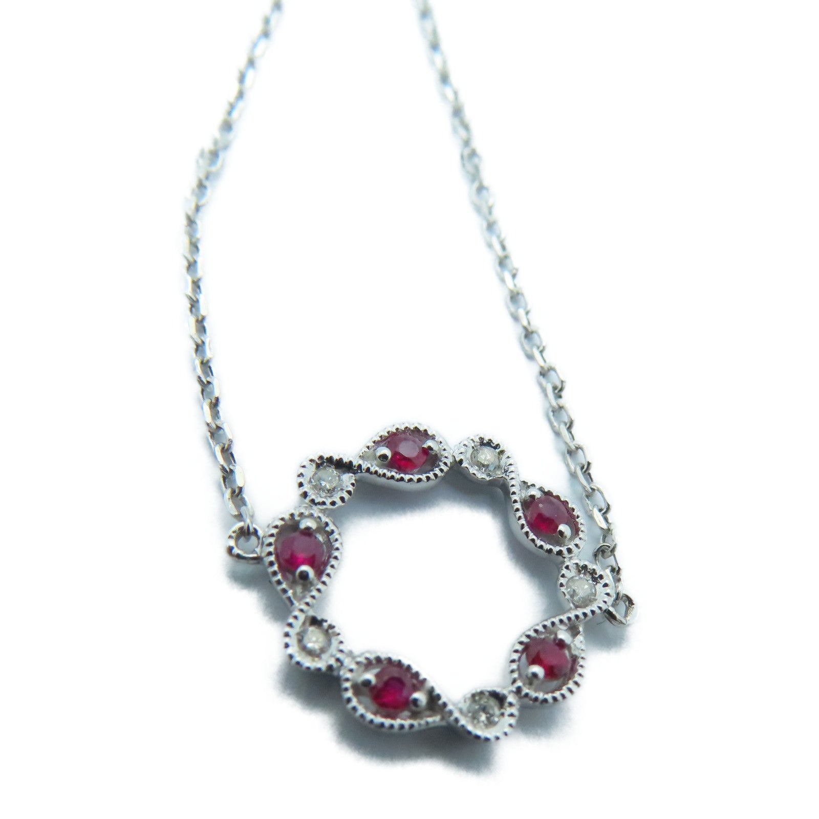 JEWELRY 18K白金Diamond / Ruby Bracelet 0.02ct鑽石0.07ct紅寶石手鏈