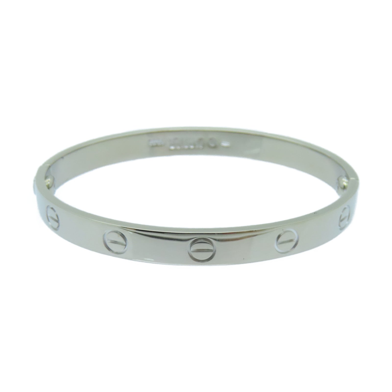 CARTIER 【激減優惠】18K白金Love Bracelet手鐲銀色