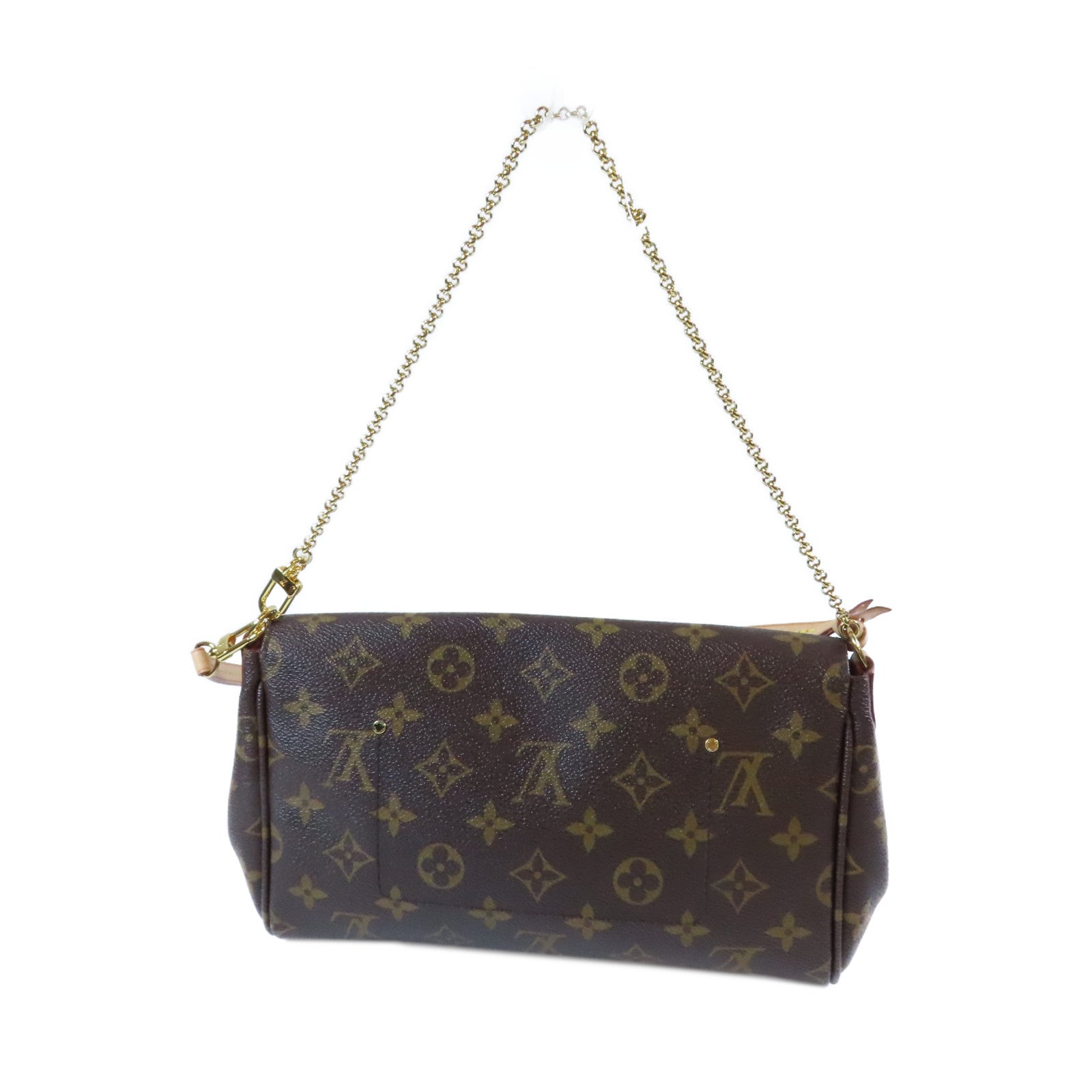 LOUIS VUITTON Monogram Favorite MM金扣手挽肩背兩用袋啡色