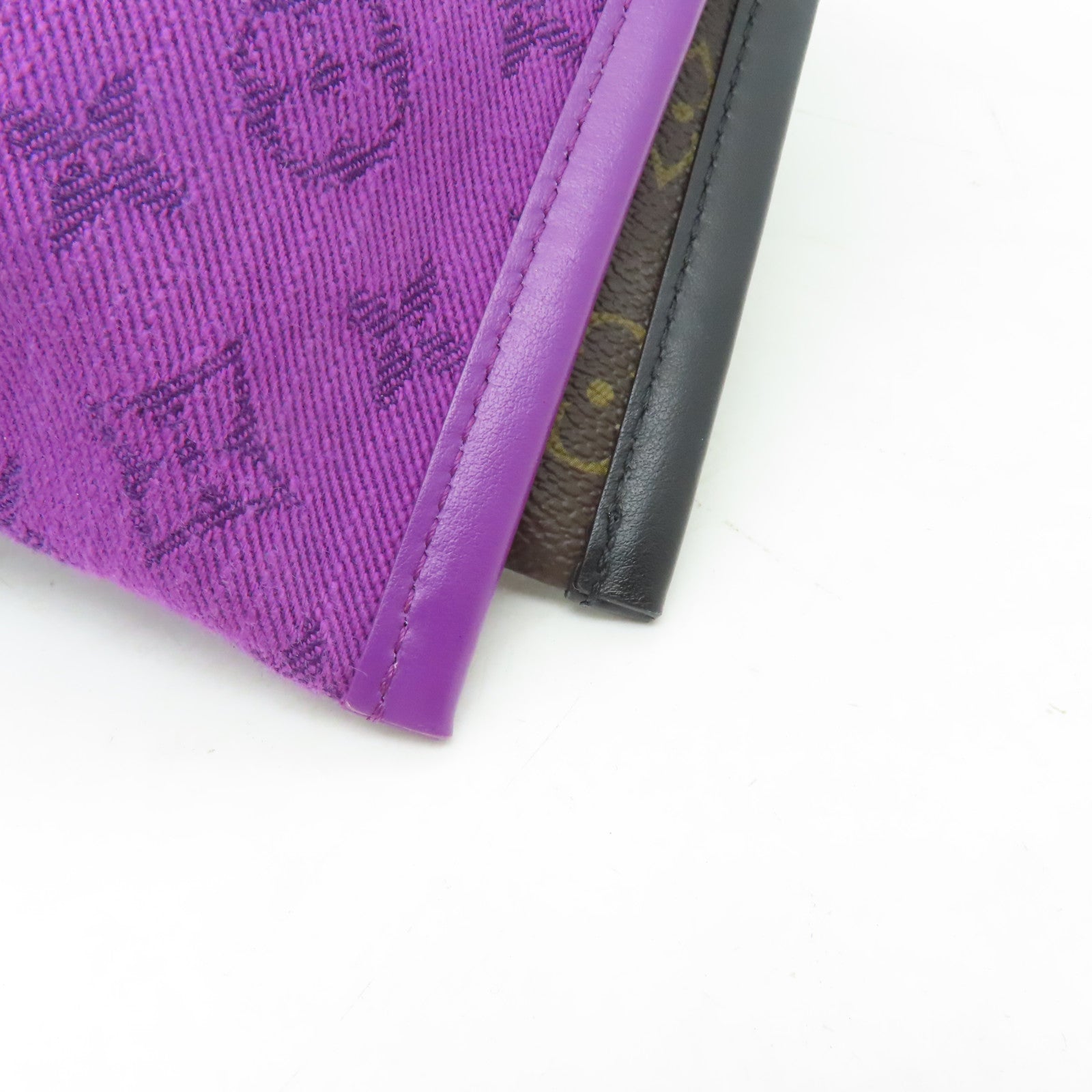 LOUIS VUITTON Monogram/帆布Monogram D.Flat Shoulder Bag金扣肩背袋啡色/紫色