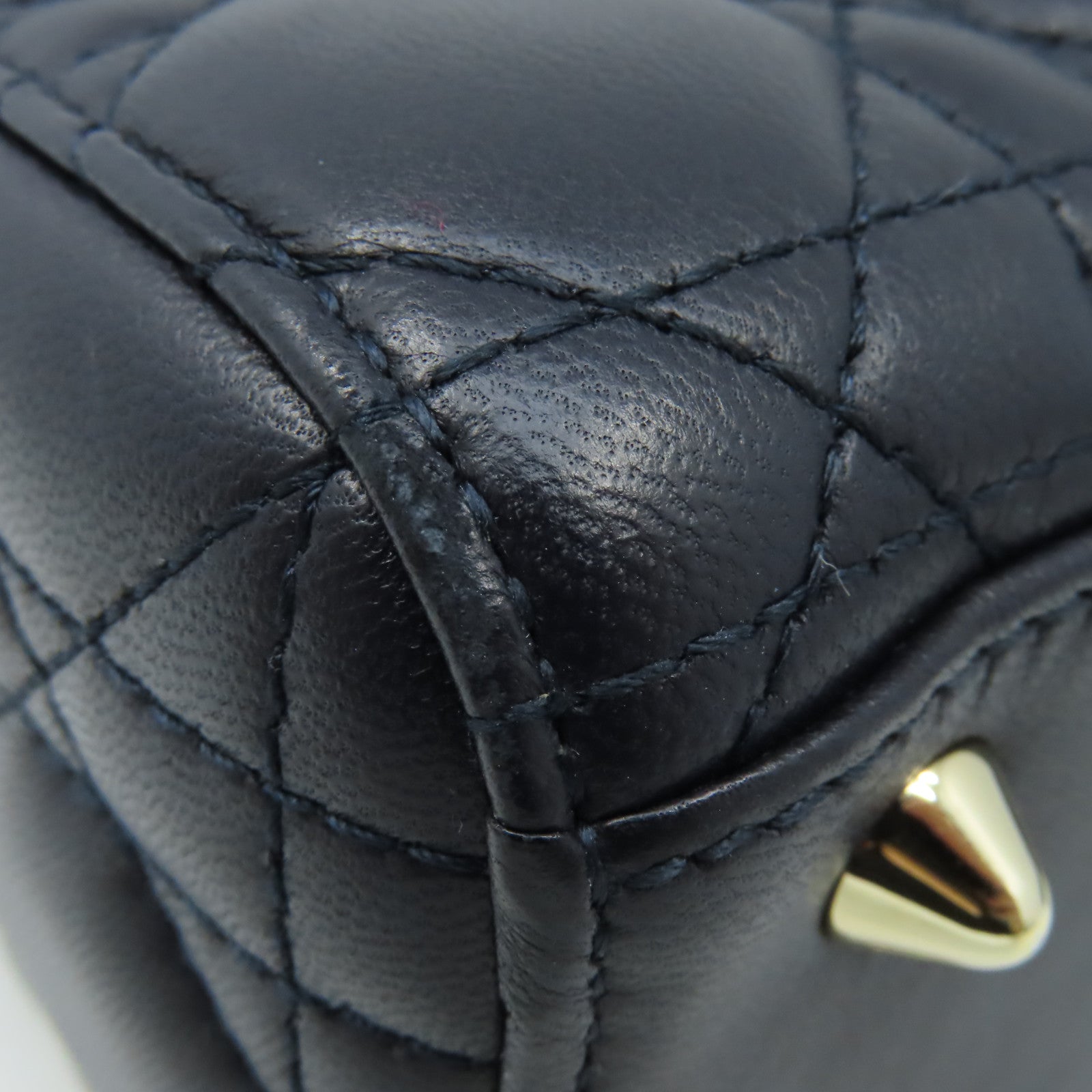 Dior 羊皮皮革Lady Dior My ABCDior 2Way Shoulder Bag手挽肩背兩用袋深藍色