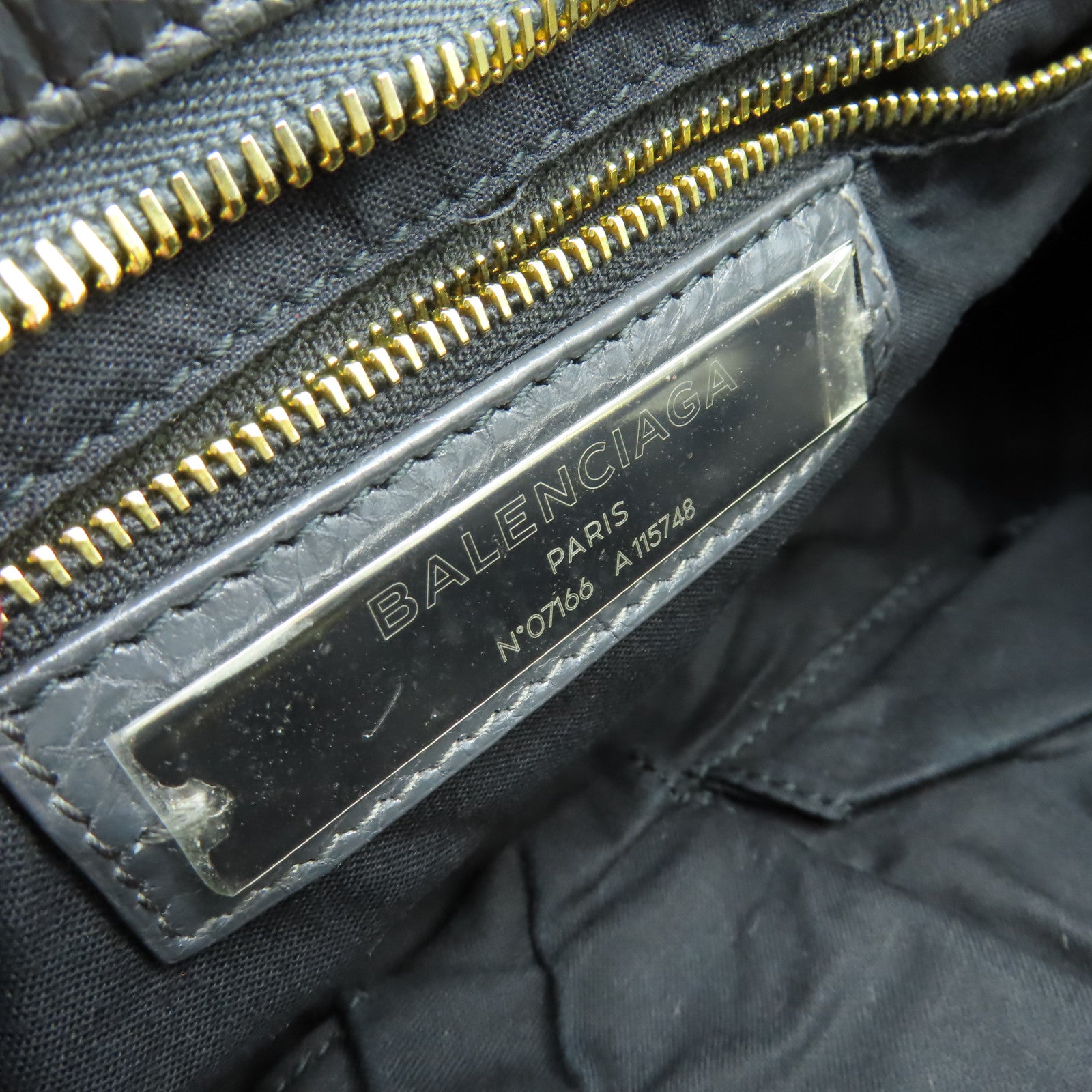 BALENCIAGA 牛皮皮革City 2Way Shoulder Bag手挽肩背兩用袋碳灰色