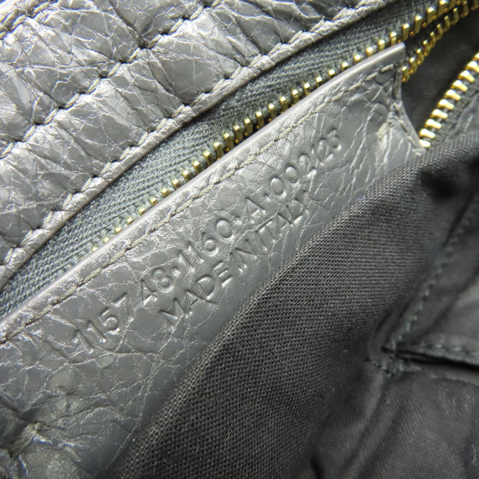 BALENCIAGA 牛皮皮革City 2Way Shoulder Bag手挽肩背兩用袋碳灰色