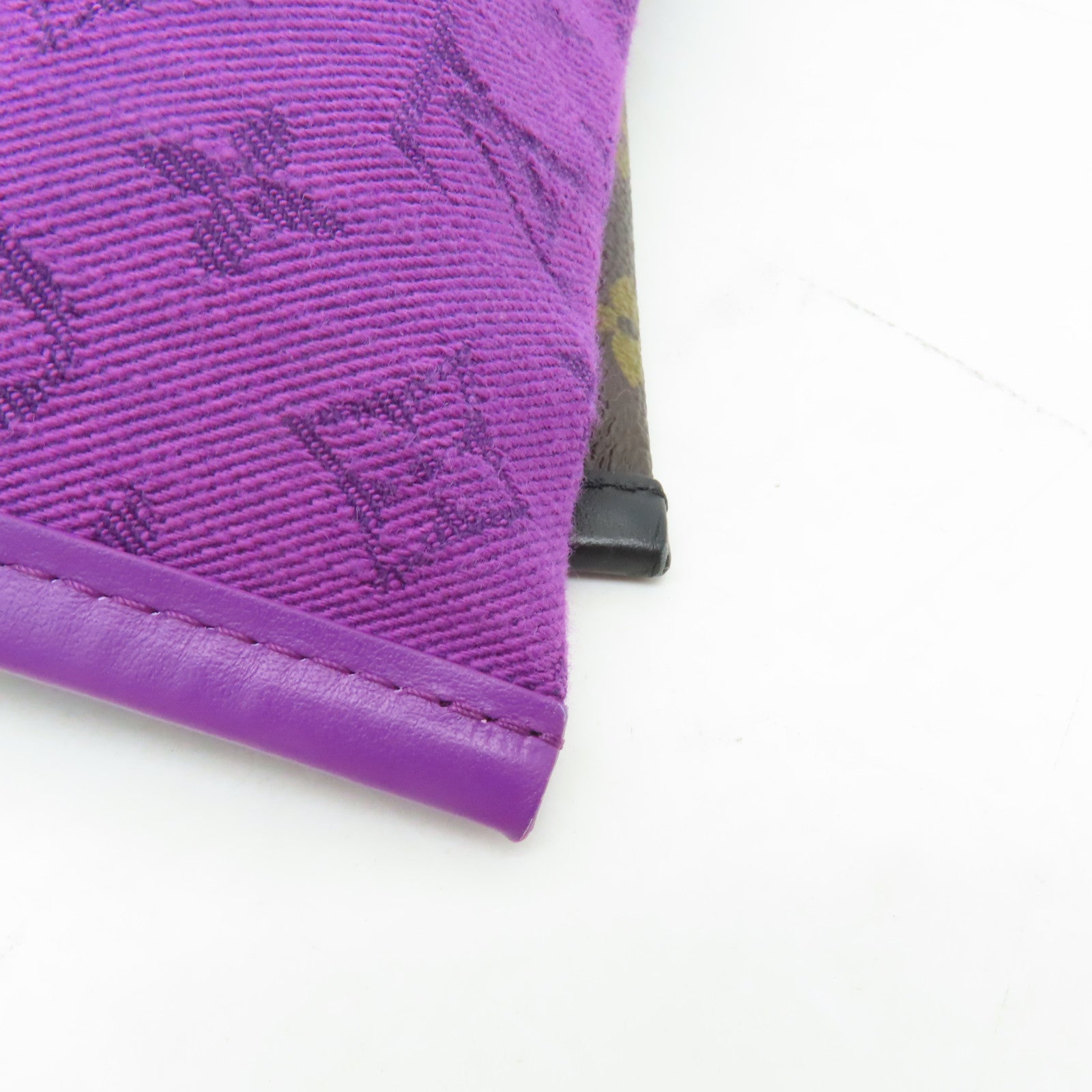 LOUIS VUITTON Monogram/帆布Monogram D.Flat Shoulder Bag金扣肩背袋啡色/紫色