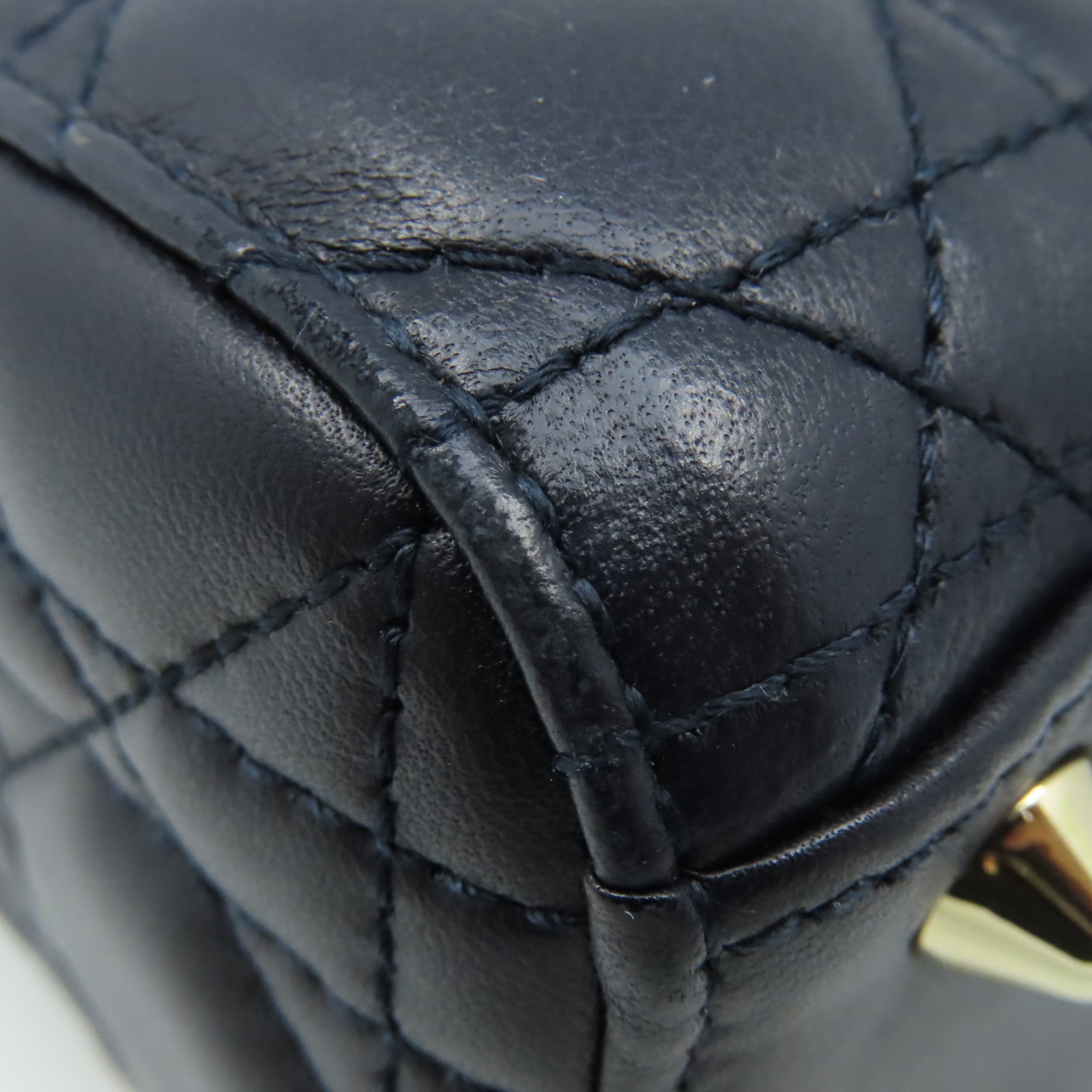 Dior 羊皮皮革Lady Dior My ABCDior 2Way Shoulder Bag手挽肩背兩用袋深藍色