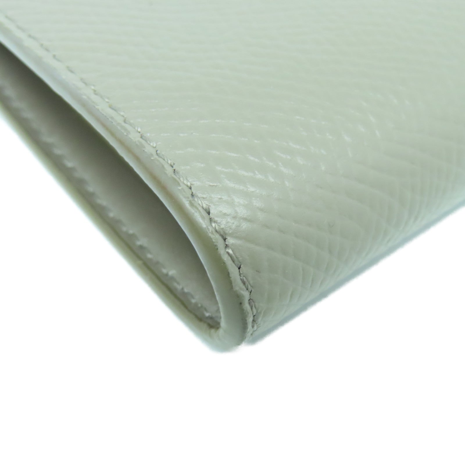 CELINE 牛皮皮革Medium Strap Wallet金扣钱包灰色