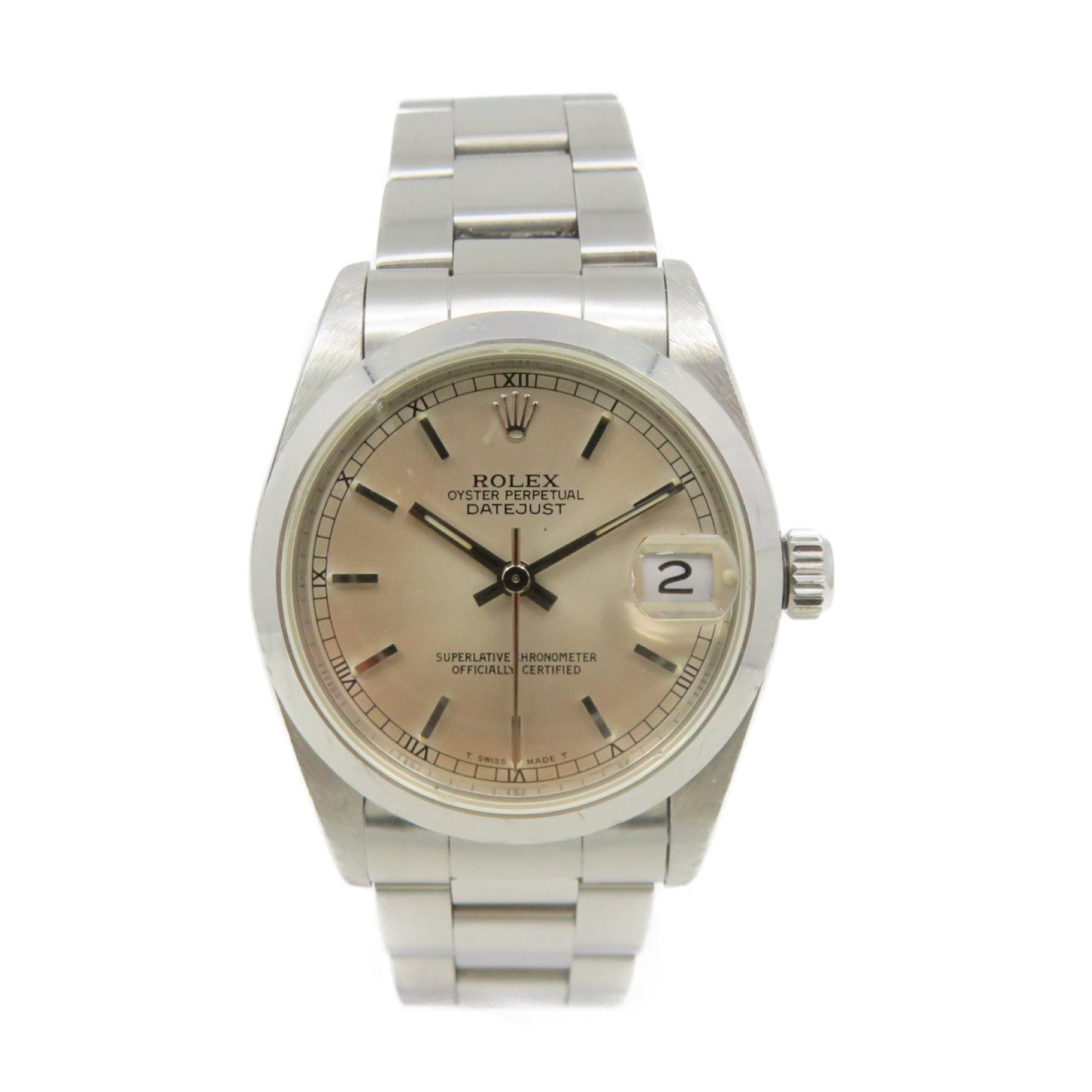 ROLEX Datejust Watch不鏽鋼自動機芯手錶淺金色/銀色