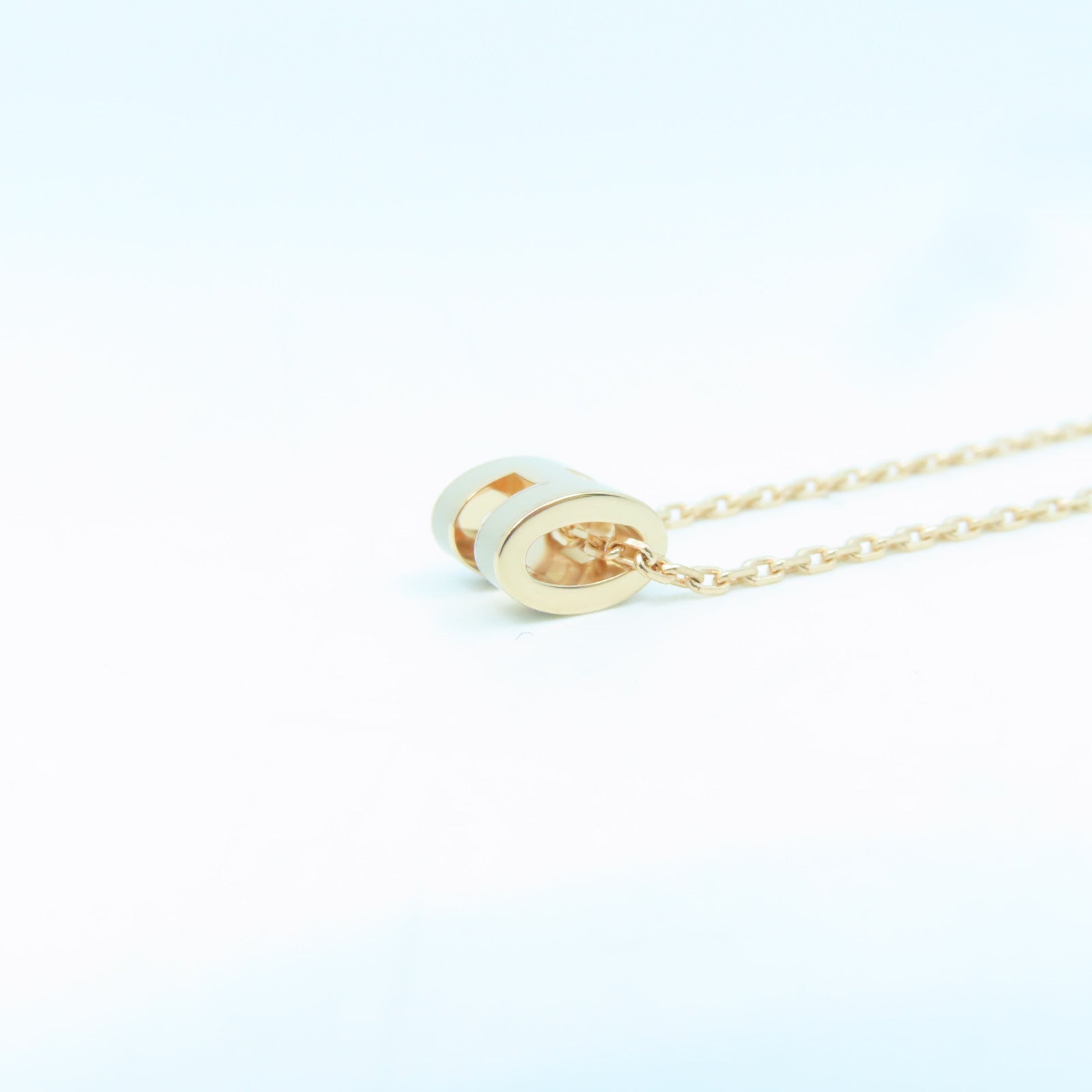 HERMES 金属Pop H Necklace项链灰色/金色