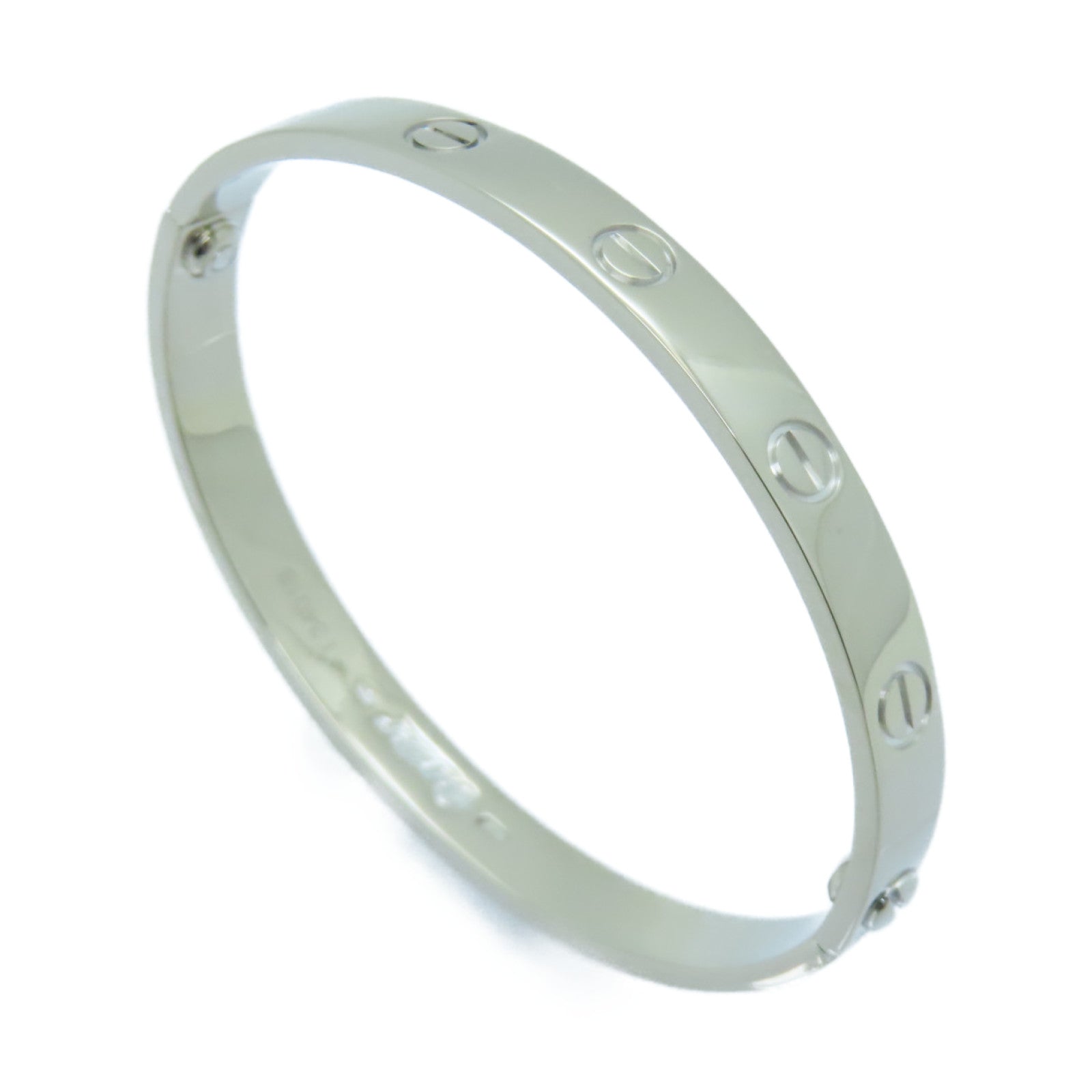 CARTIER 【激減優惠】18K白金Love Bracelet手鐲銀色