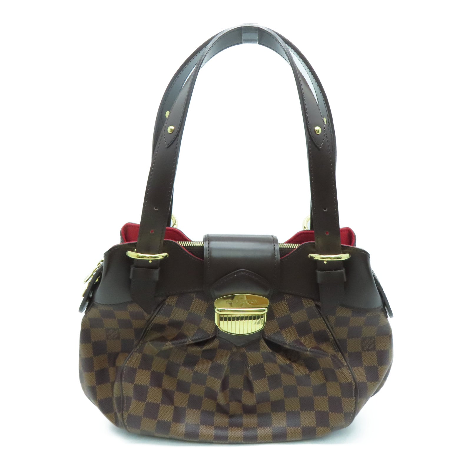 LOUIS VUITTON [Sharp Discount] Damier Sistina PM Shoulder Gold Buckle Shoulder Bag Brown