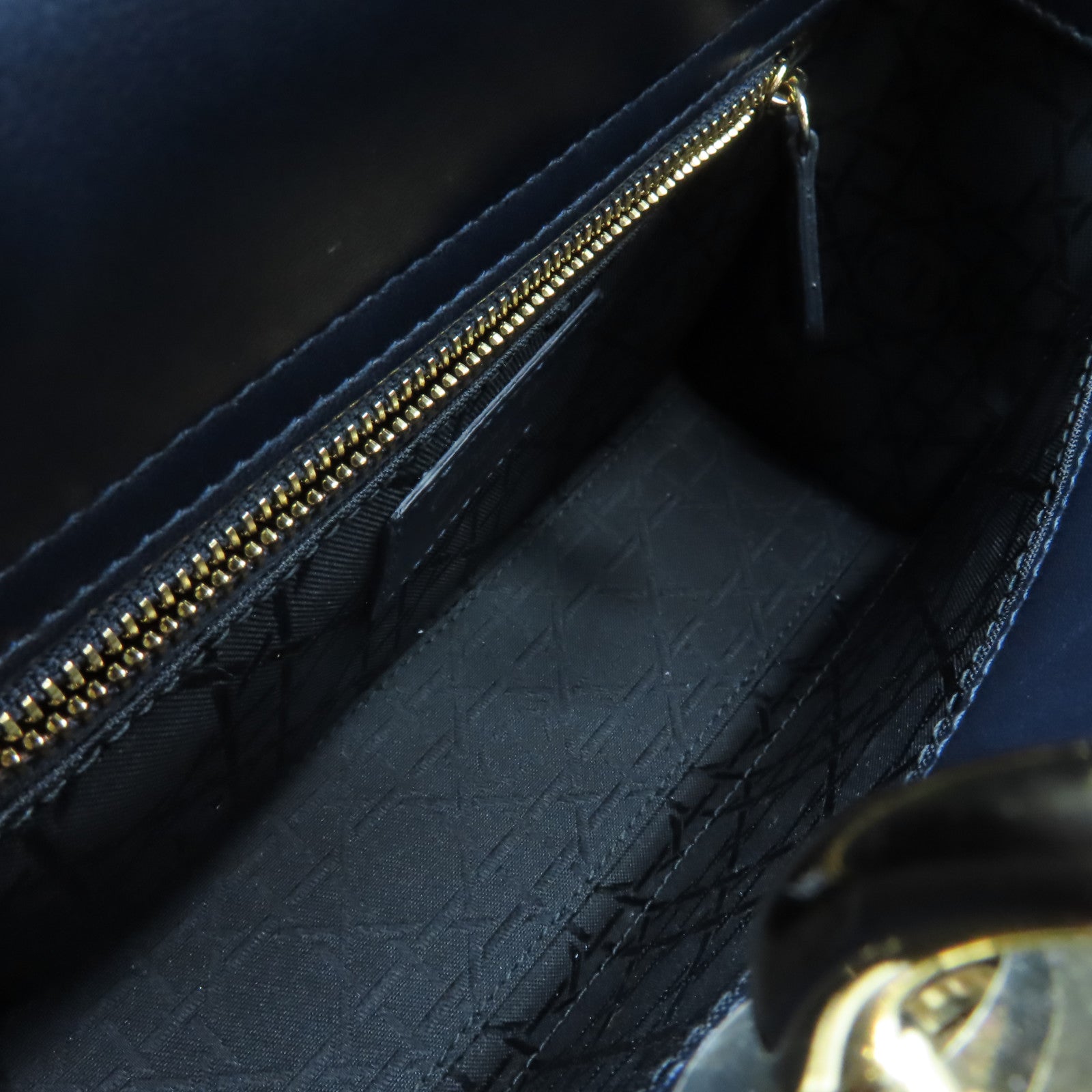 Dior 羊皮皮革Lady Dior My ABCDior 2Way Shoulder Bag手挽肩背兩用袋深藍色