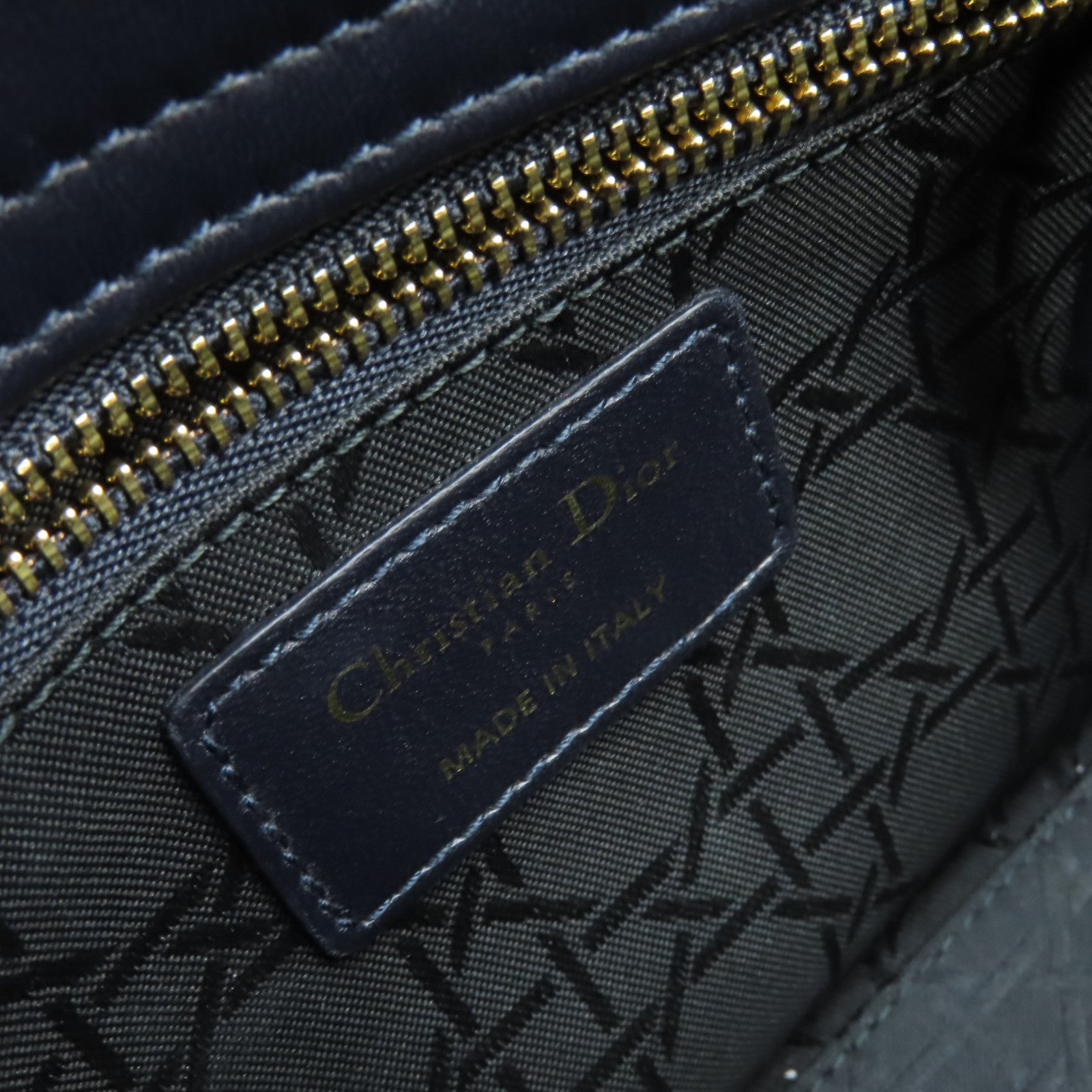 Dior 羊皮皮革Lady Dior My ABCDior 2Way Shoulder Bag手挽肩背兩用袋深藍色
