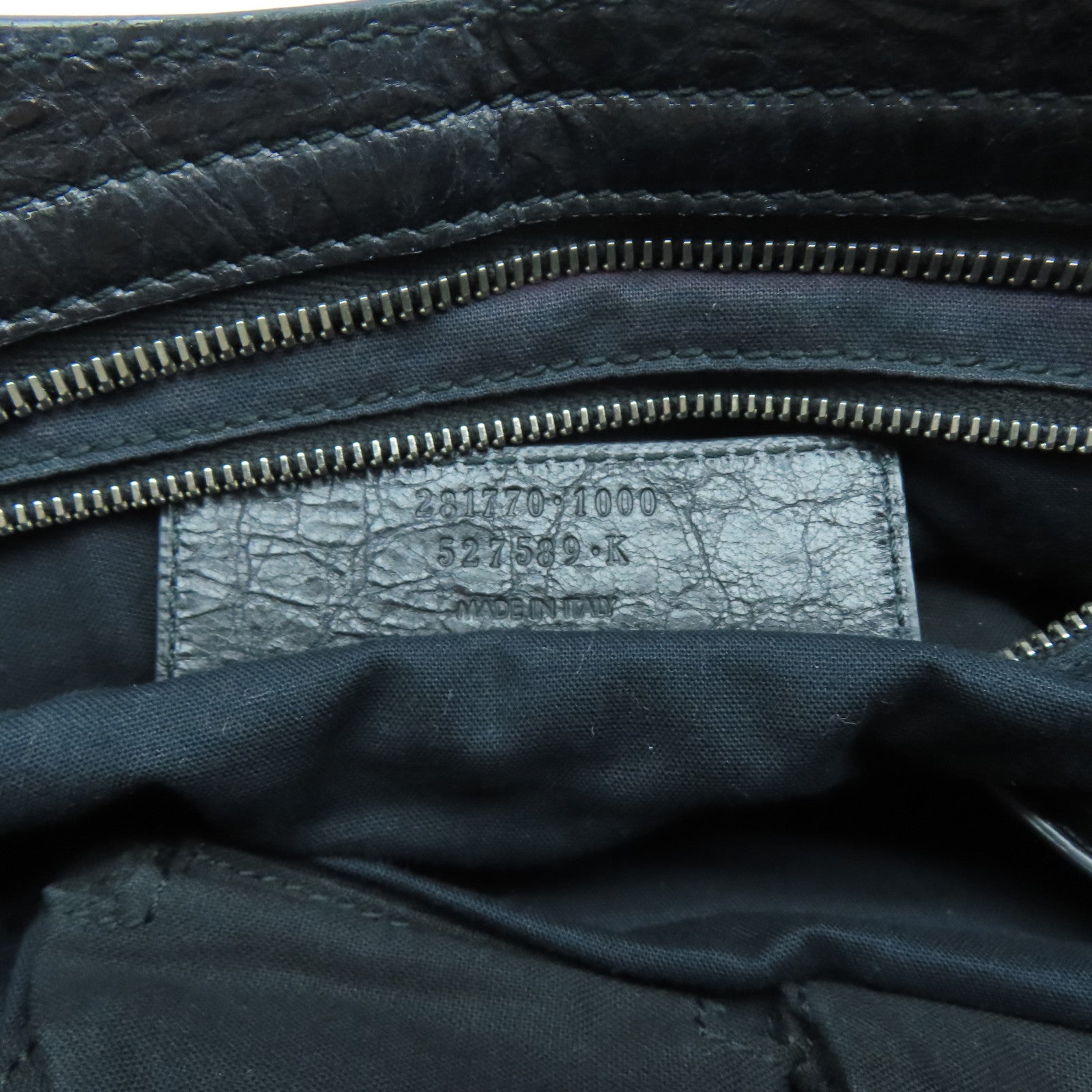 BALENCIAGA 牛皮皮革Giant City銀扣手挽肩背兩用袋黑色