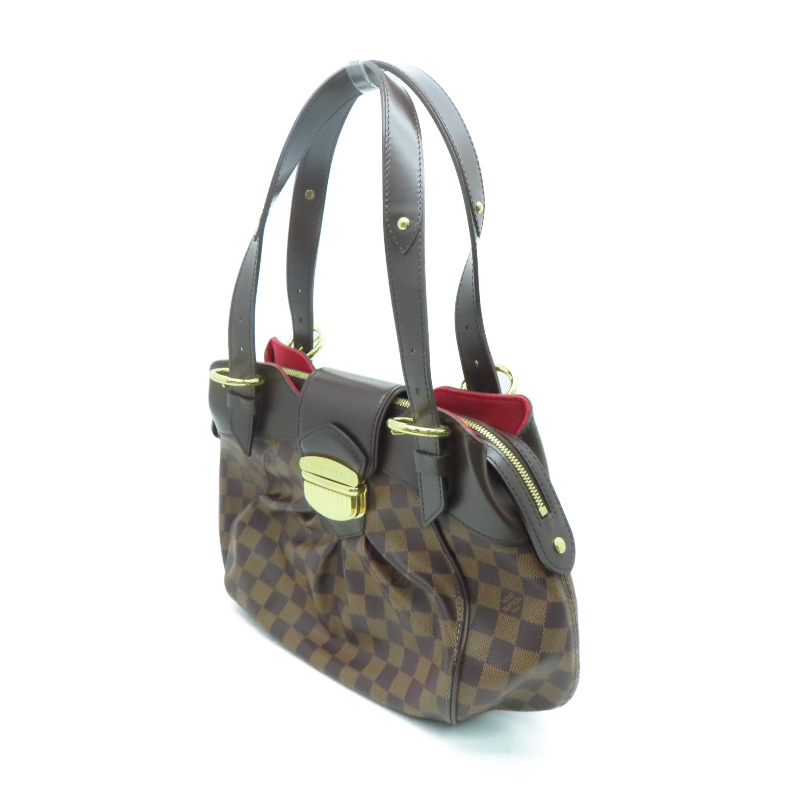 LOUIS VUITTON [Sharp Discount] Damier Sistina PM Shoulder Gold Buckle Shoulder Bag Brown