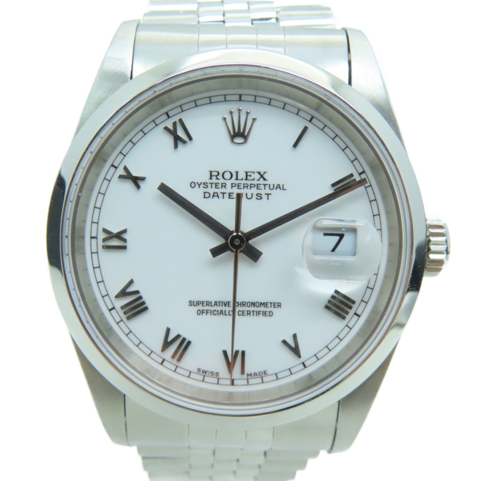 ROLEX Datejust不鏽鋼手錶自動機芯白色
