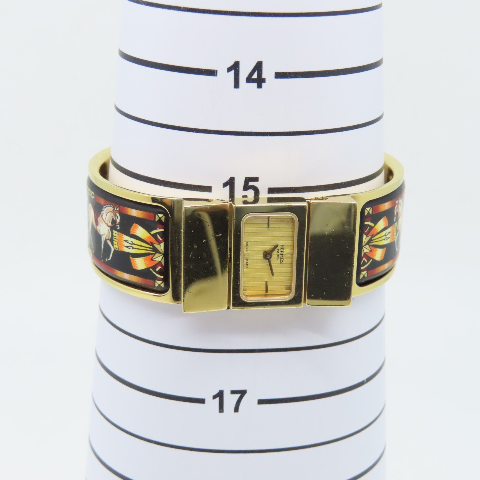 HERMES Loque Watch不锈钢手表石英机芯金色