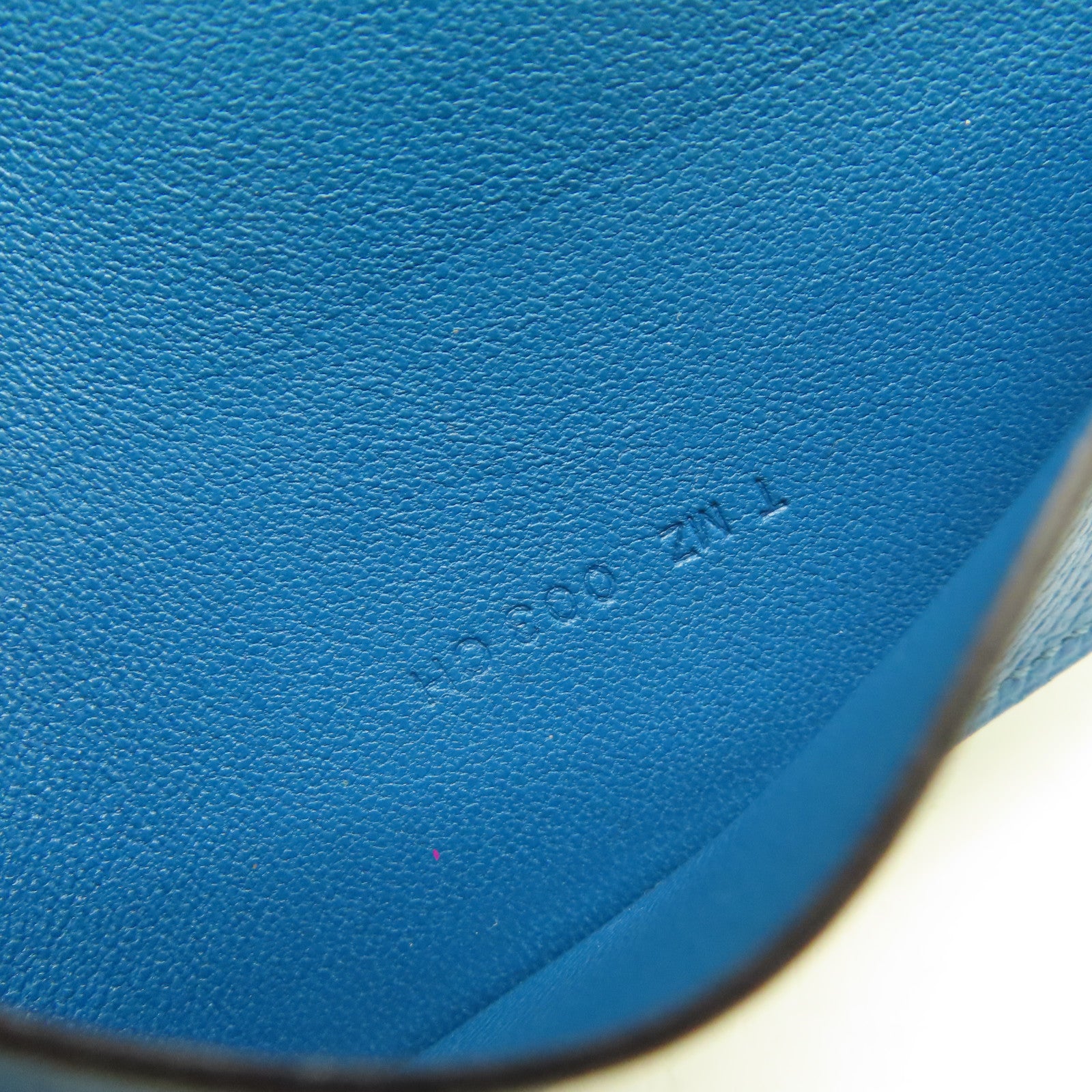 HERMES Epsom皮革Passport Case護照套綠藍色